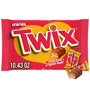Twix Minis Caramel Chocolate Cookie Valentine's Candy