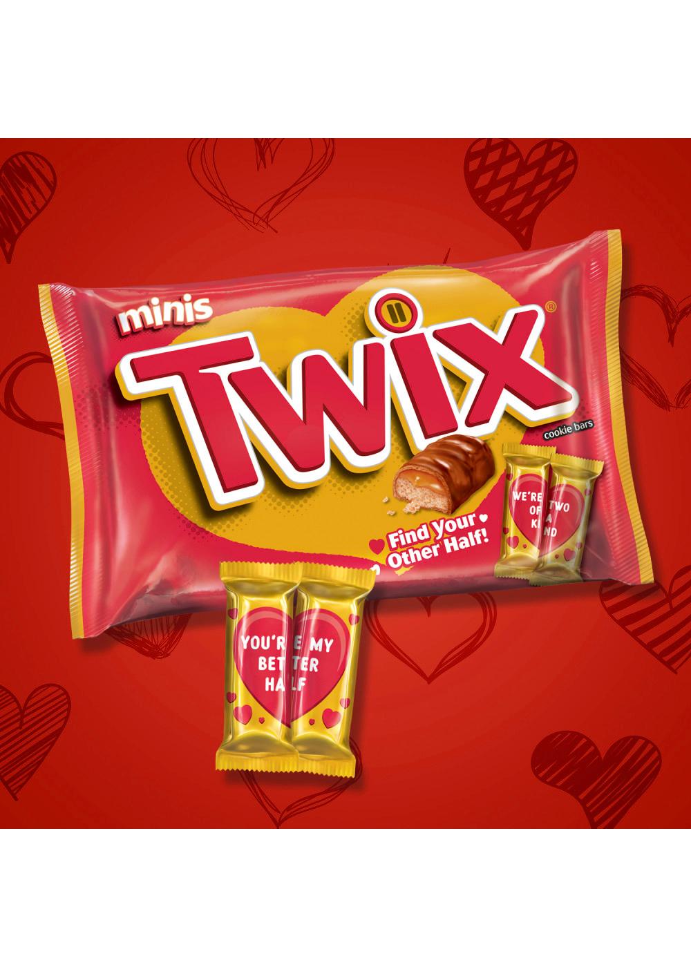 Twix Minis Caramel Chocolate Cookie Valentine's Candy; image 3 of 10