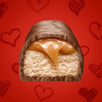 Twix Minis Caramel Chocolate Cookie Valentine's Candy