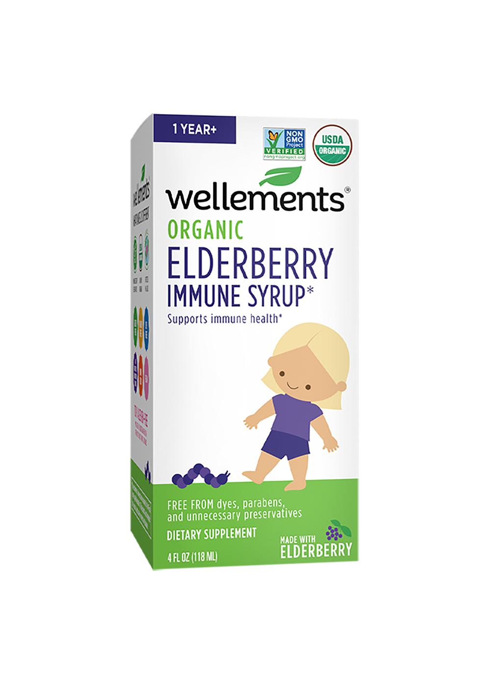 Wellements Organic Elderberry Immune Syrup; image 1 of 2