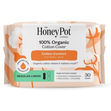 The Honey Pot 100% Organic Cotton Comfort  Non Herbal Regular Liners