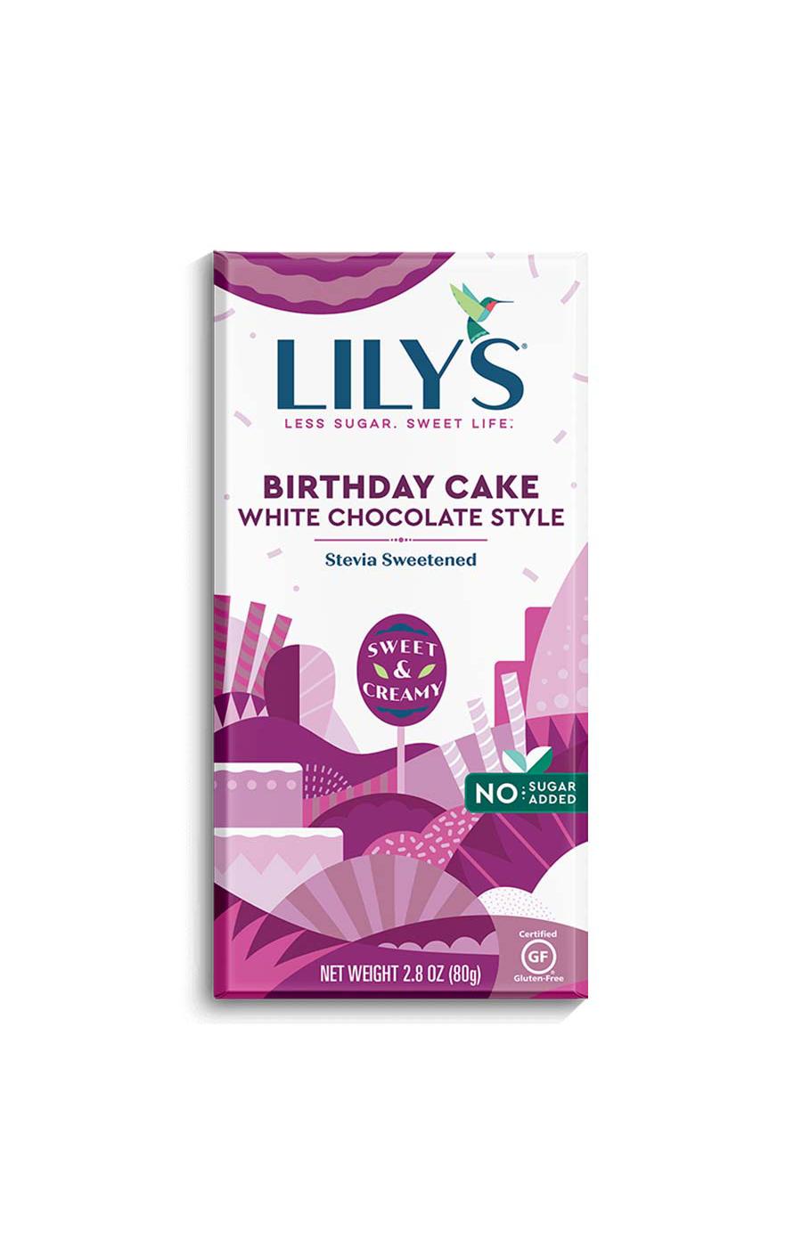 Lily's Birthday Cake White Chocolate Bar; image 1 of 2