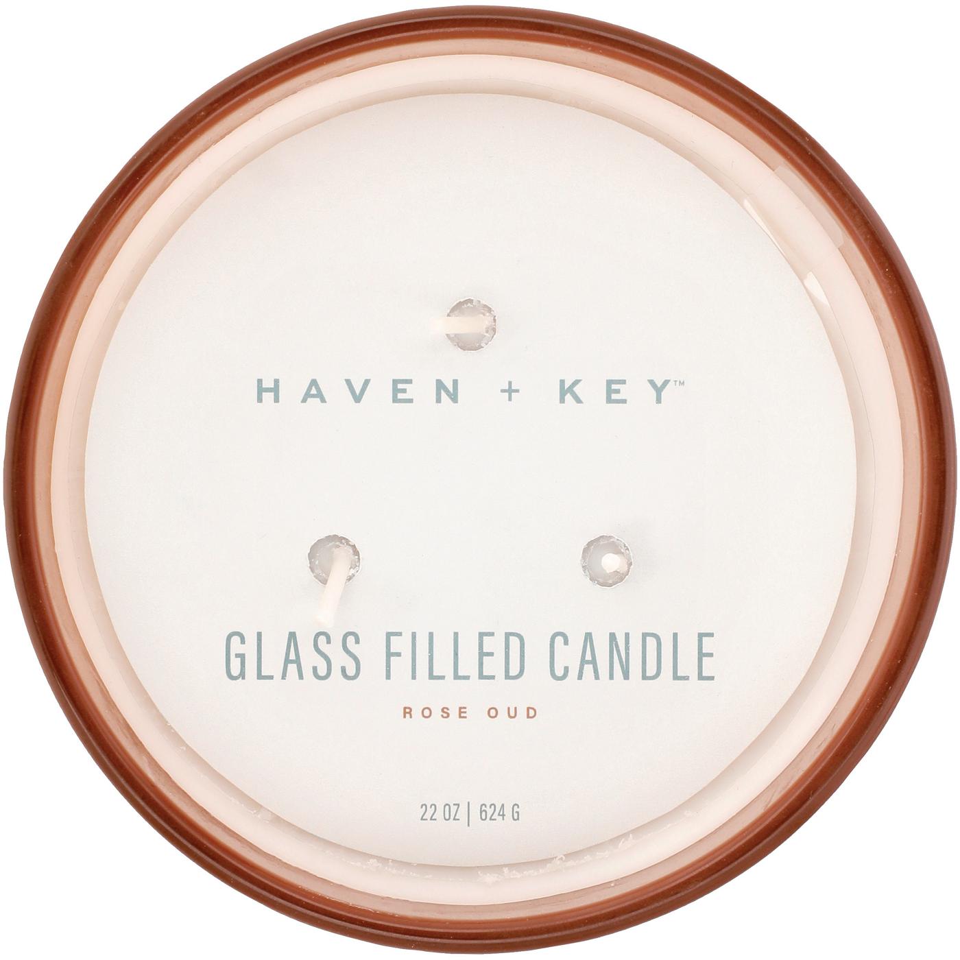 Haven + Key Rose Oud Scented Candle; image 2 of 2
