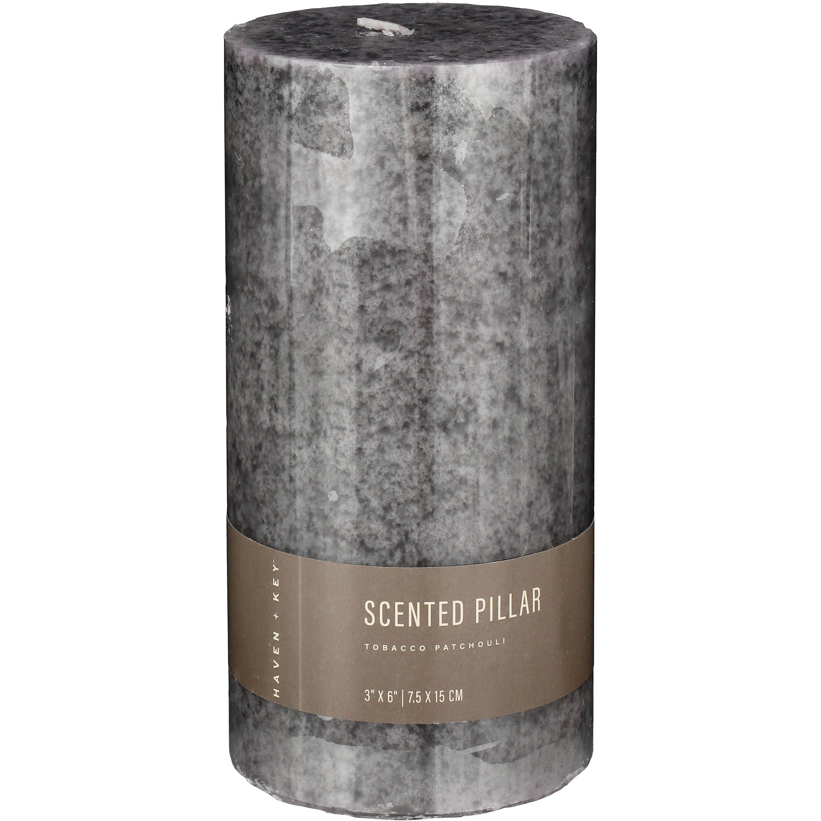 Haven + Key Tobacco & Patchouli Scented Pillar Candle Shop Candles at