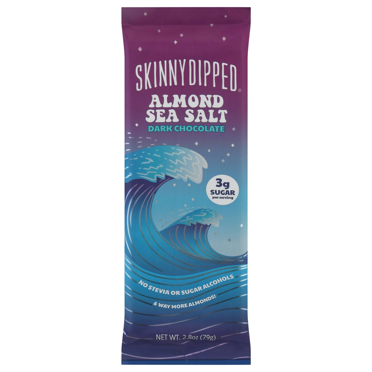 Skinny Dipped Dark Chocolate Almond Sea Salt Bar Shop Candy at HEB