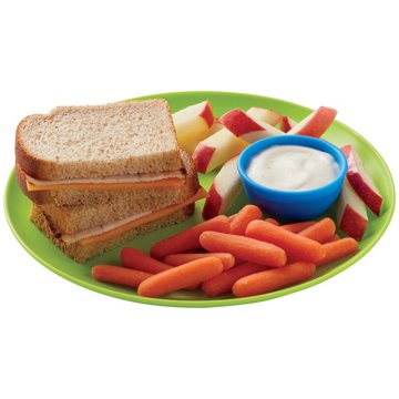 Meal Simple by H-E-B Kids' Turkey & Cheese Sandwich, Apple, Carrots & Ranch Dip