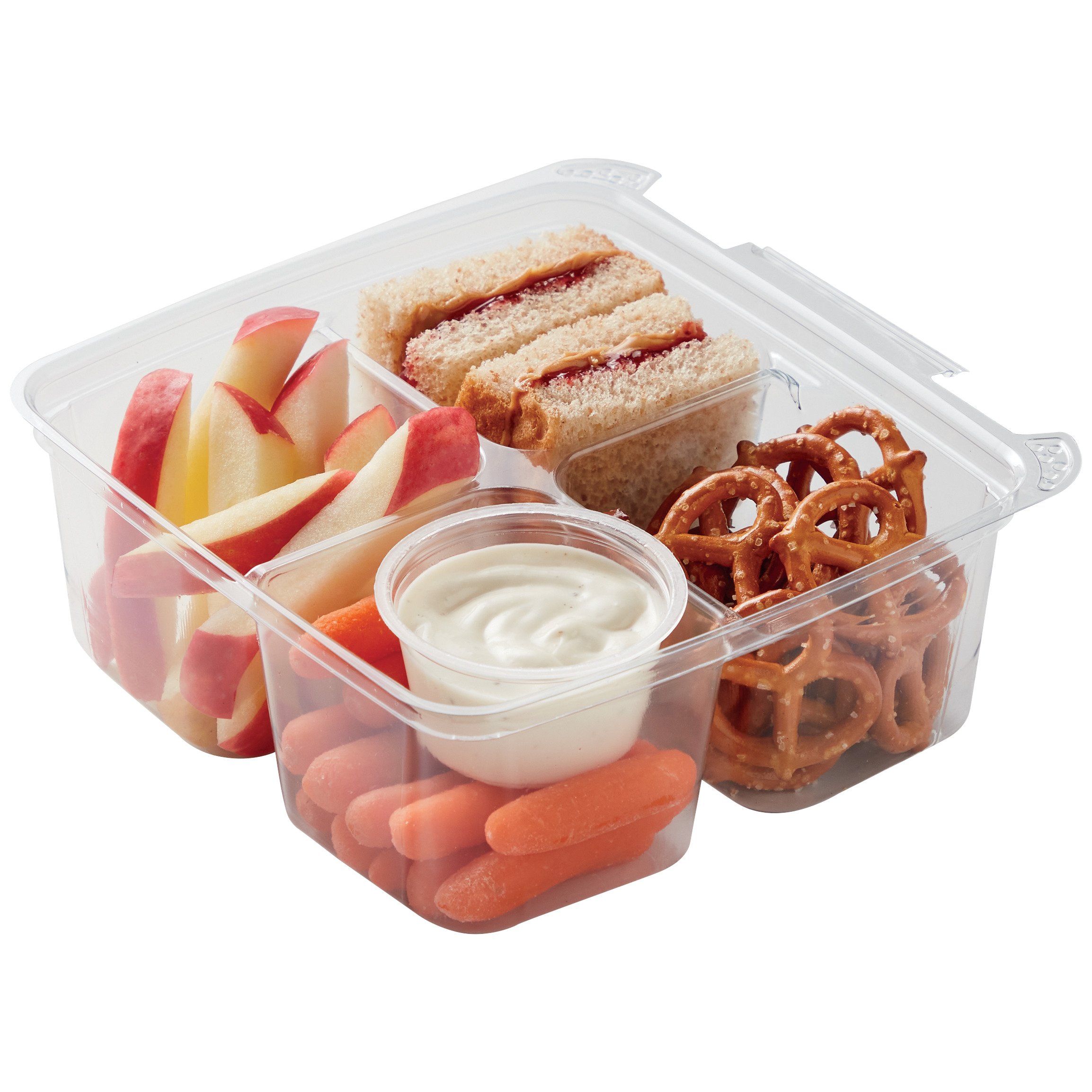 Meal Simple by HEB Kids' Half PB&J Sandwich, Apples, Pretzels