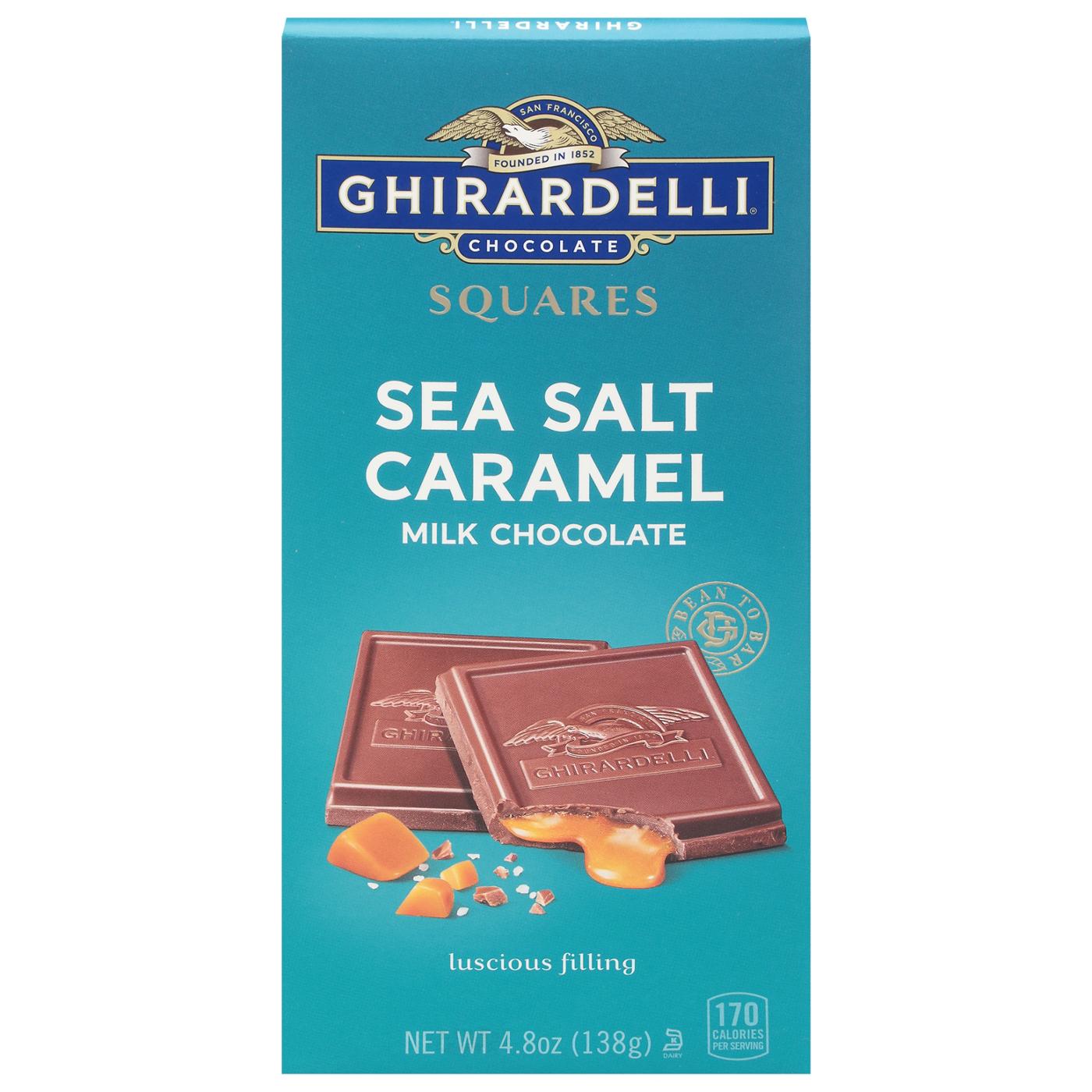Ghirardelli Squares Sea Salt Caramel Milk Chocolate Bar; image 1 of 3
