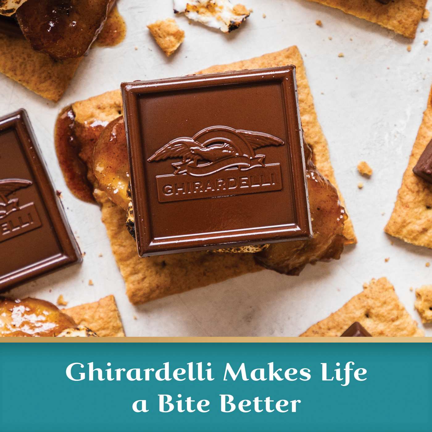 Ghirardelli Squares Sea Salt Caramel Milk Chocolate Bar; image 6 of 7