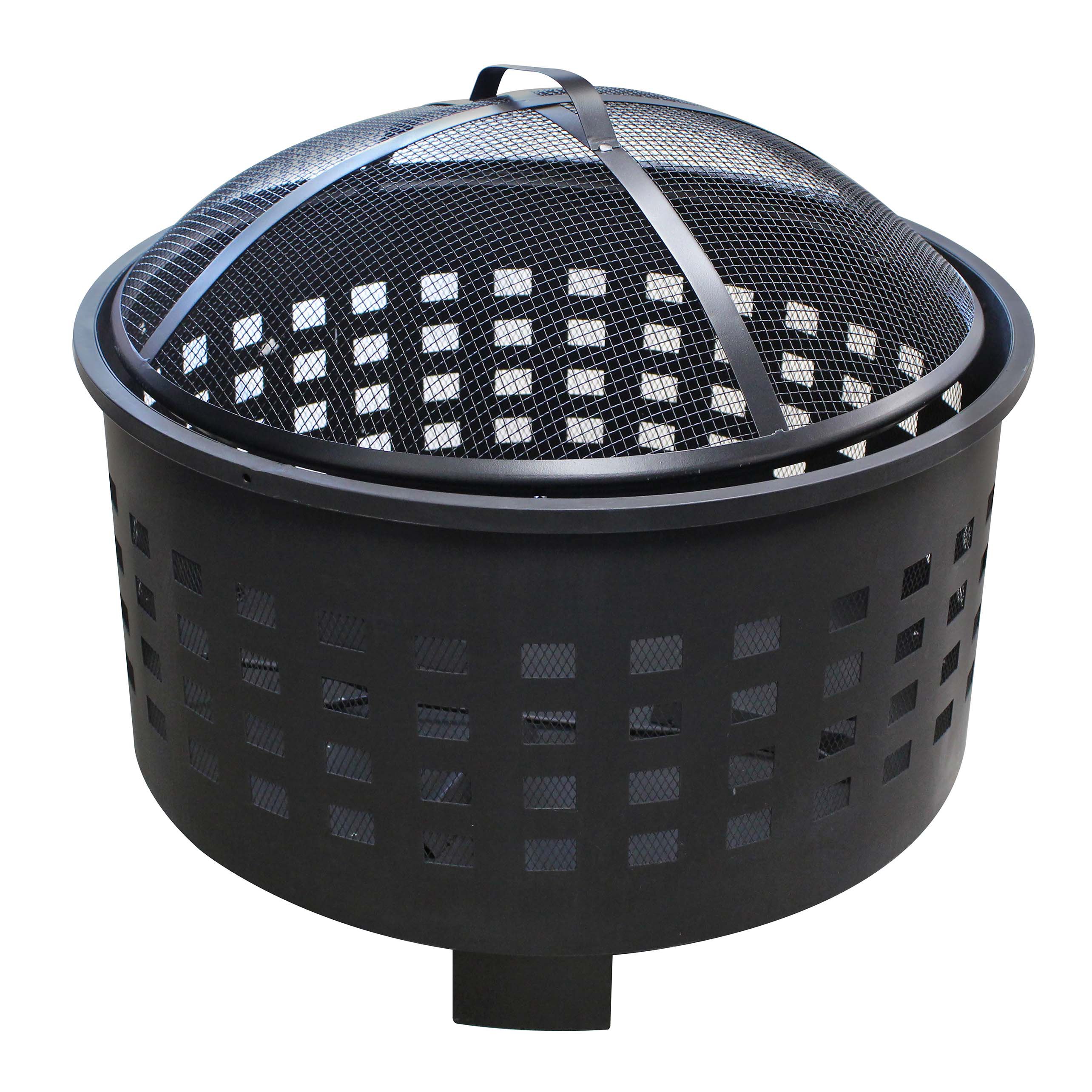 Leigh Country Hudson Basket Weave Steel Fire Pit Shop Patio & Outdoor