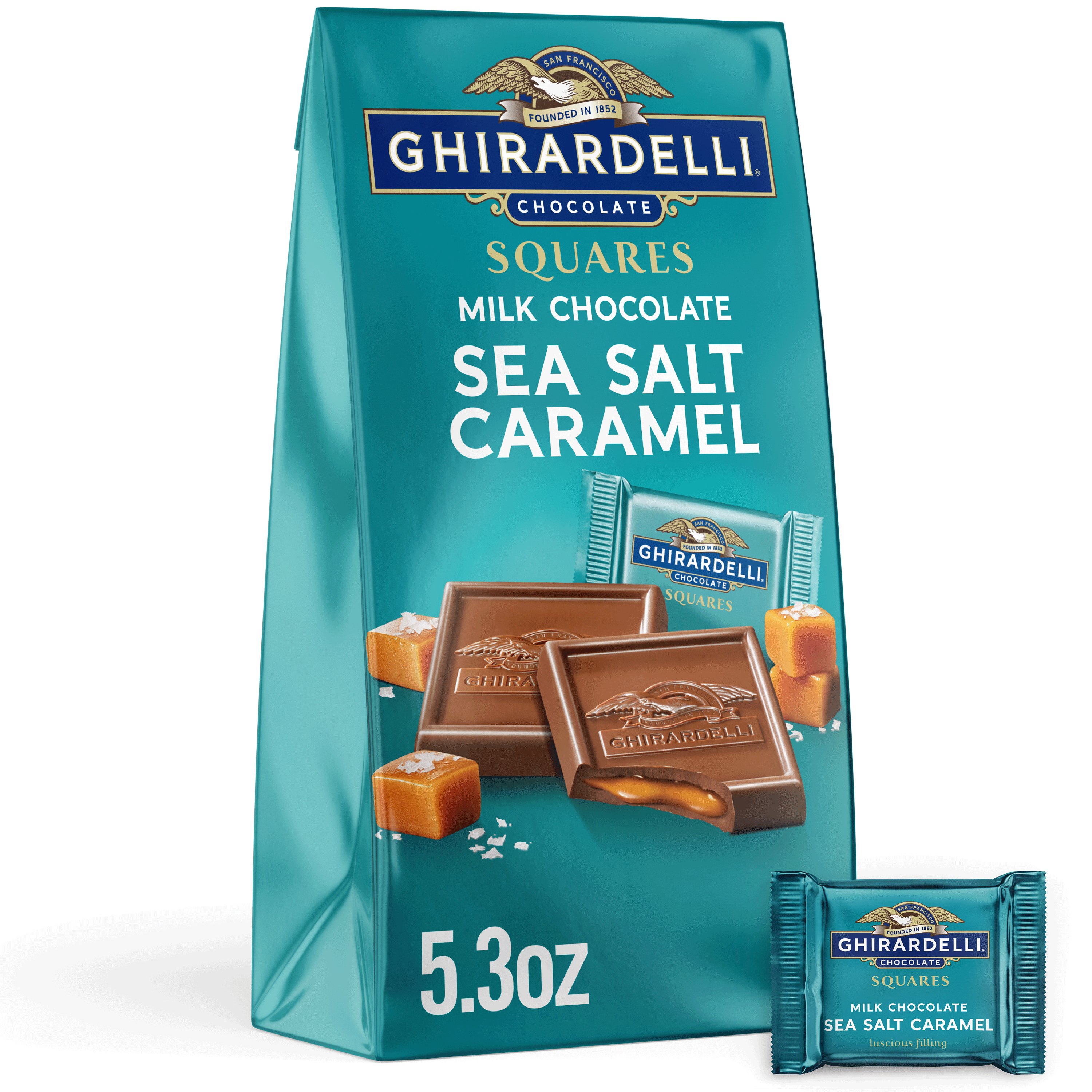 Ghirardelli Chocolate Milk Chocolate Sea Salt Caramel Squares Shop