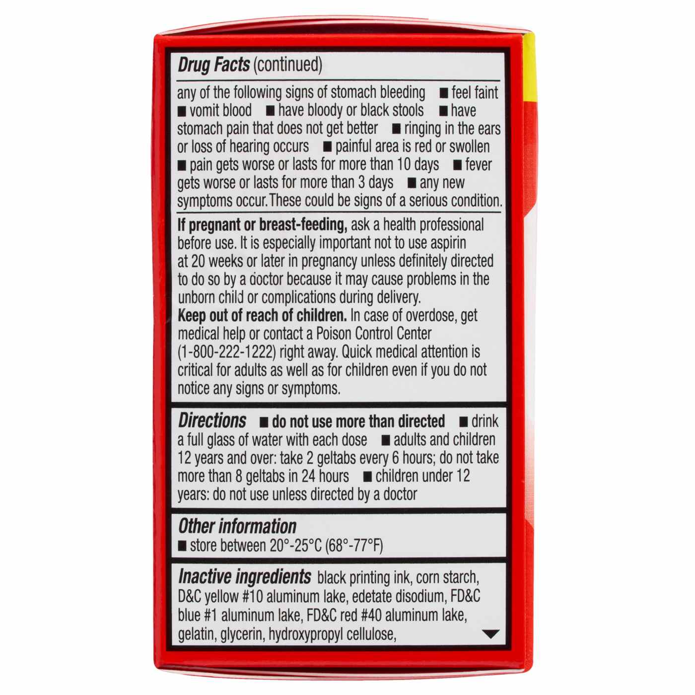 H-E-B Extra Strength Headache Relief Acetaminophen 250 mg Geltabs; image 4 of 5