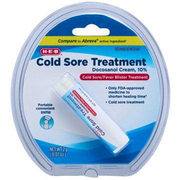 H-E-B Docosanol Cold Sore Treatment Cream with Pump, .07 oz