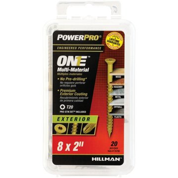 Hillman Power Pro One Flat-Head Bronze Exterior Screws, #8 x 2 in, 20 ct