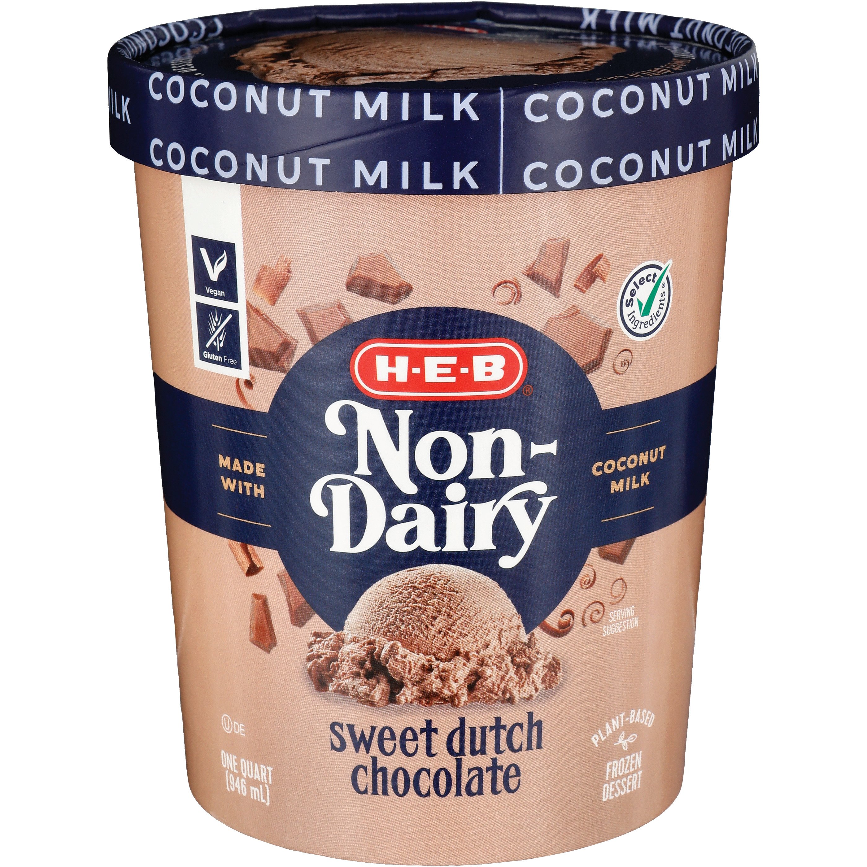 H-E-B Select Ingredients Sweet Dutch Chocolate Non-Dairy Frozen Dessert ...