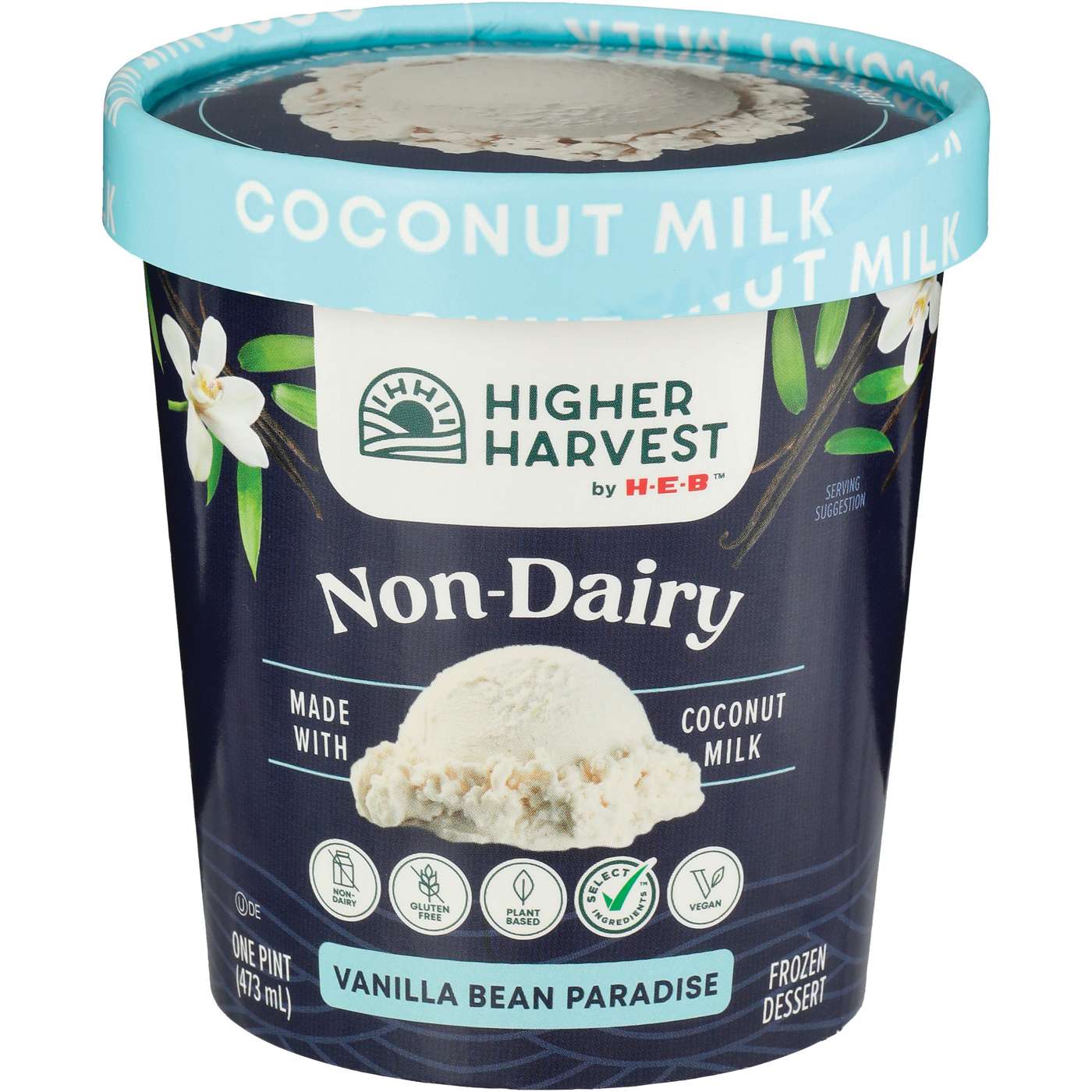 Higher Harvest by H-E-B Non-Dairy Frozen Dessert - Vanilla Bean Paradise; image 1 of 2