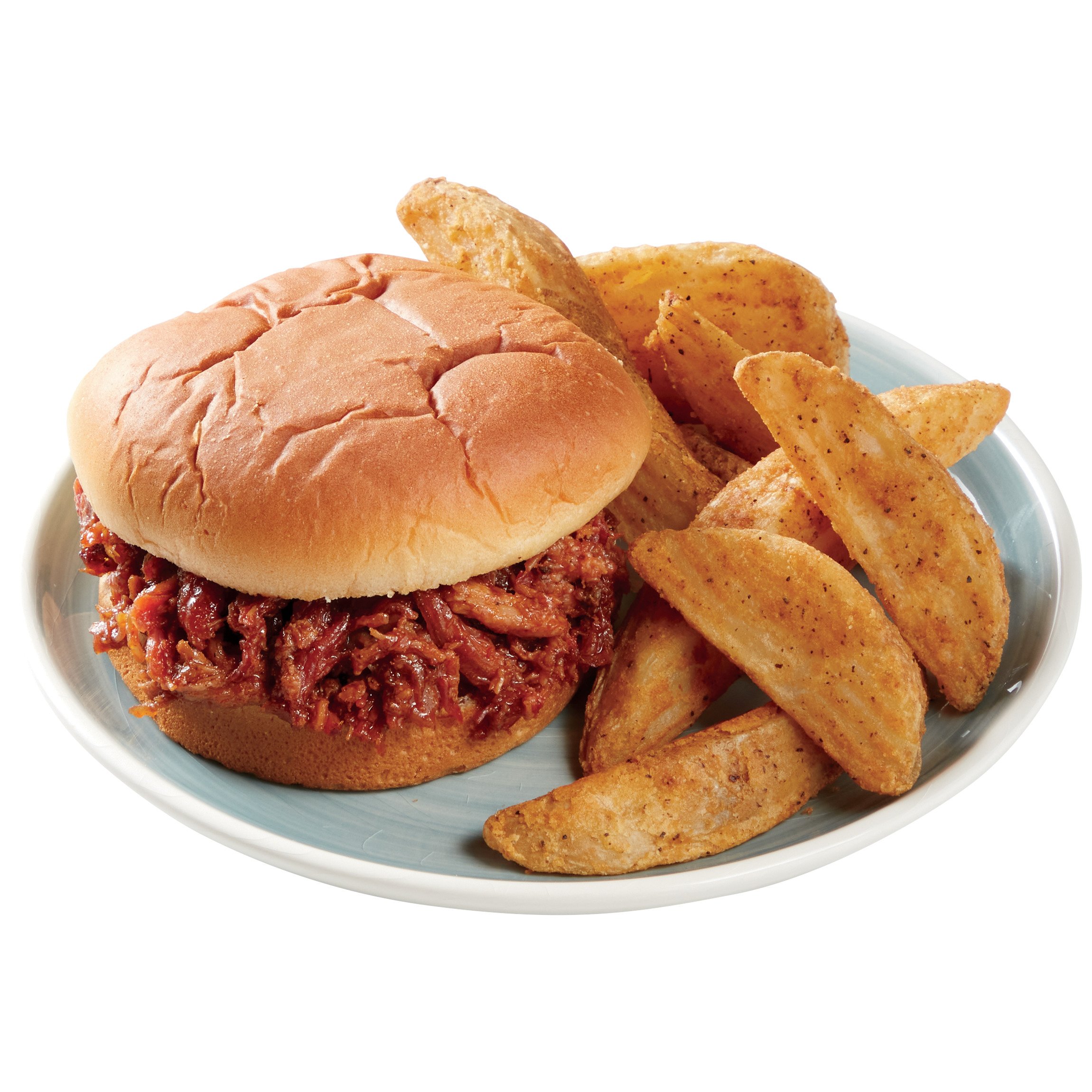 Meal Simple by H-E-B Pulled Pork Sandwich with Wedge Fries (Sold