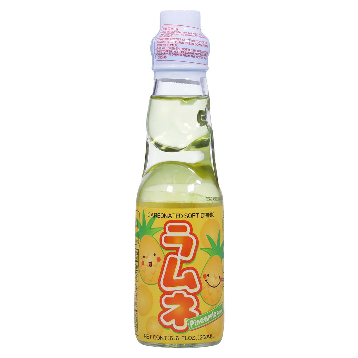 Daiei Ramune Carbonated Soft Drink - Pineapple, 6.6 oz