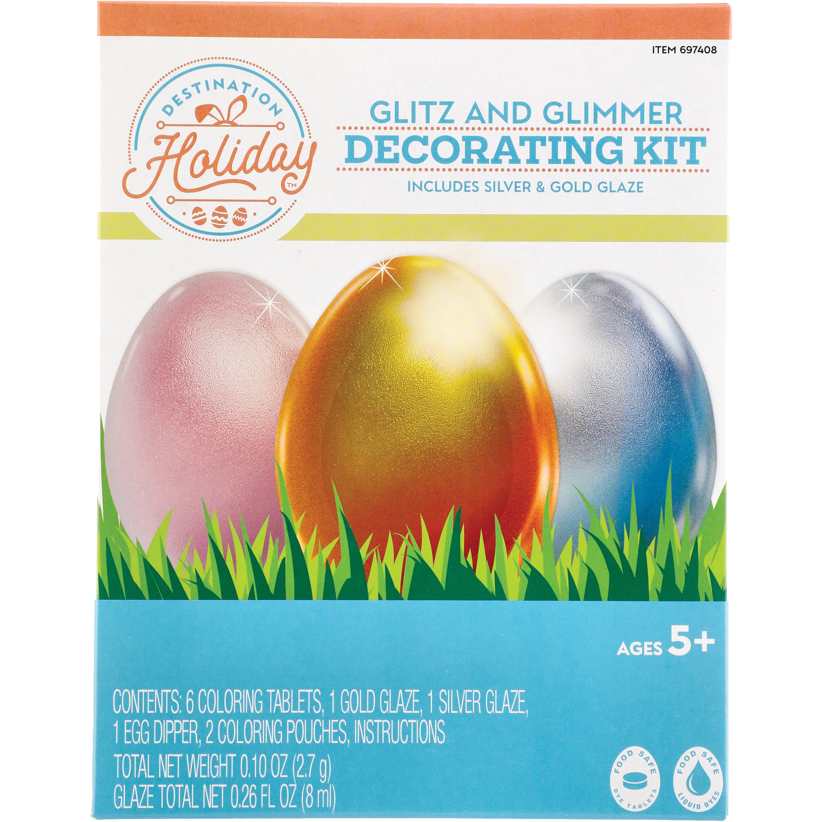 Destination Holiday Glitz & Glimmer Easter Egg Decorating Kit ...