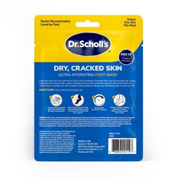 Dr. Scholl's Dry, Cracked Skin, Ultra-Hydrating Foot Mask, 1 pair