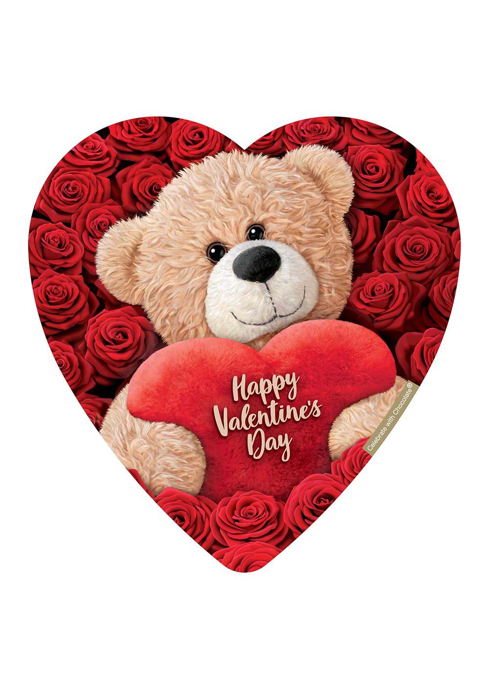 Elmer's Assorted Chocolates Teddy Bear Valentine's Heart Gift Box; image 1 of 2