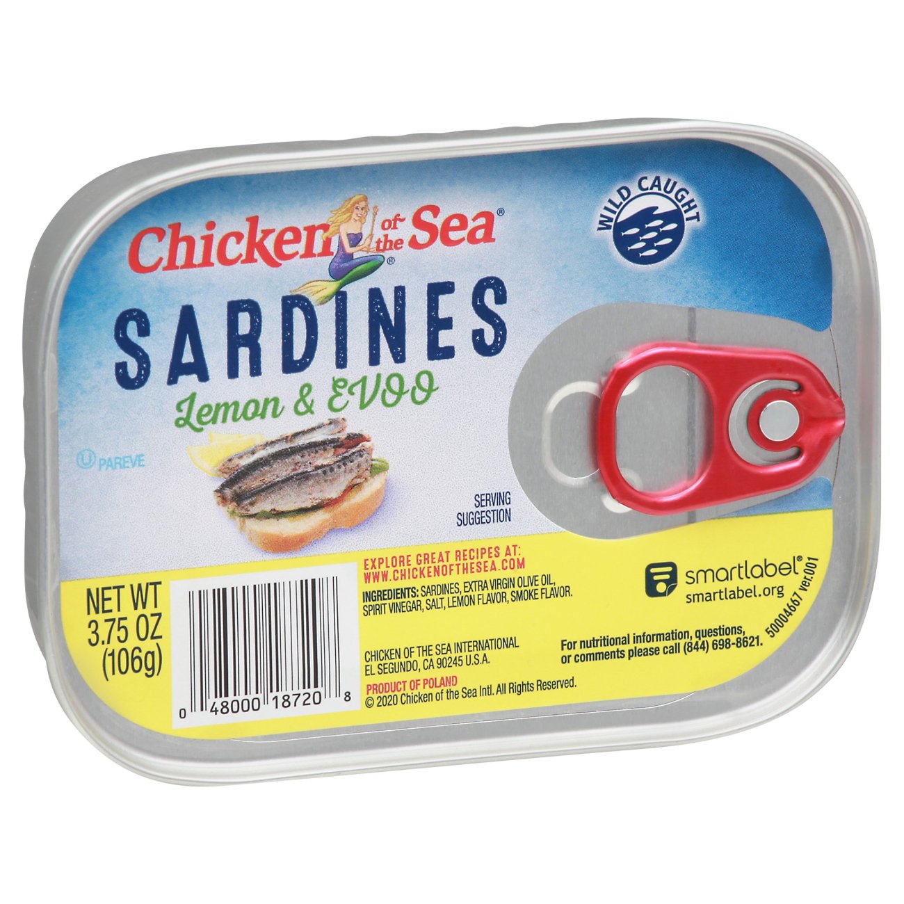 Chicken of the Sea Lemon & Evoo Sardines Shop Seafood at HEB