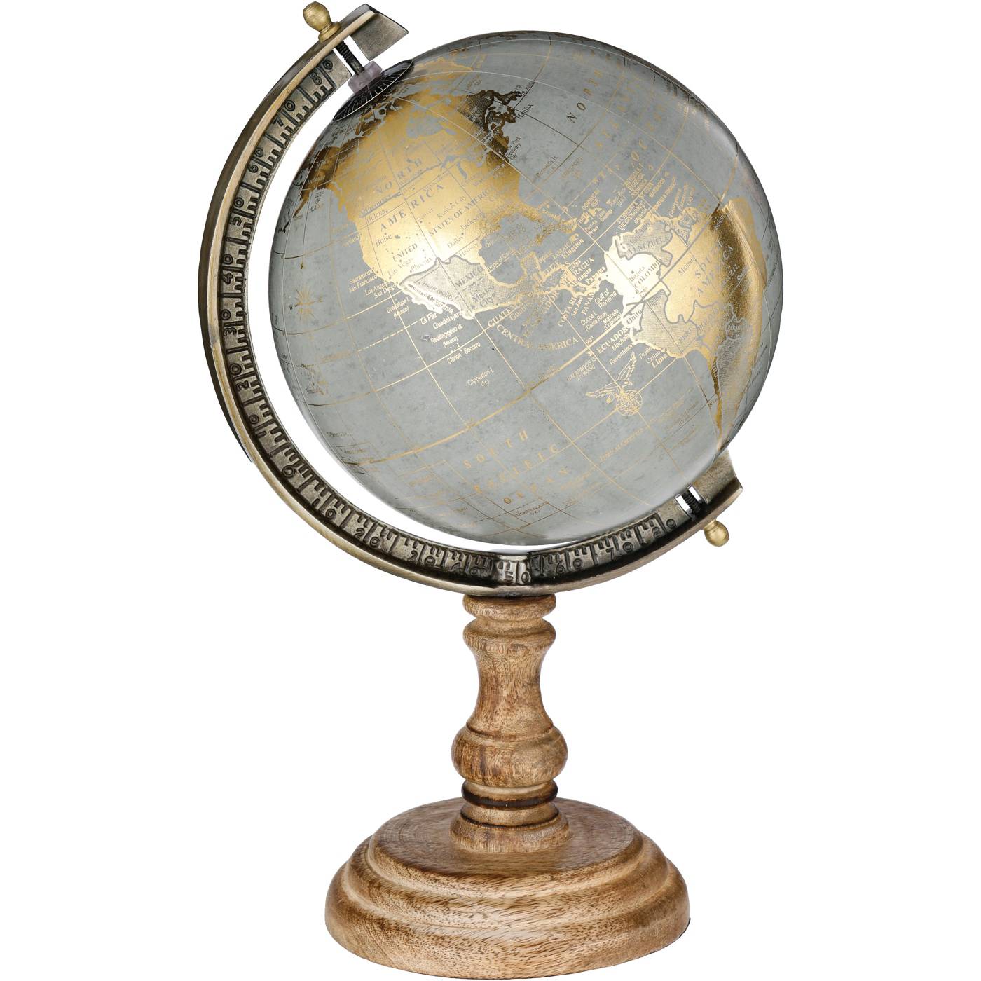 Haven + Key Standing Globe Desk Accessory - Metallic; image 1 of 2