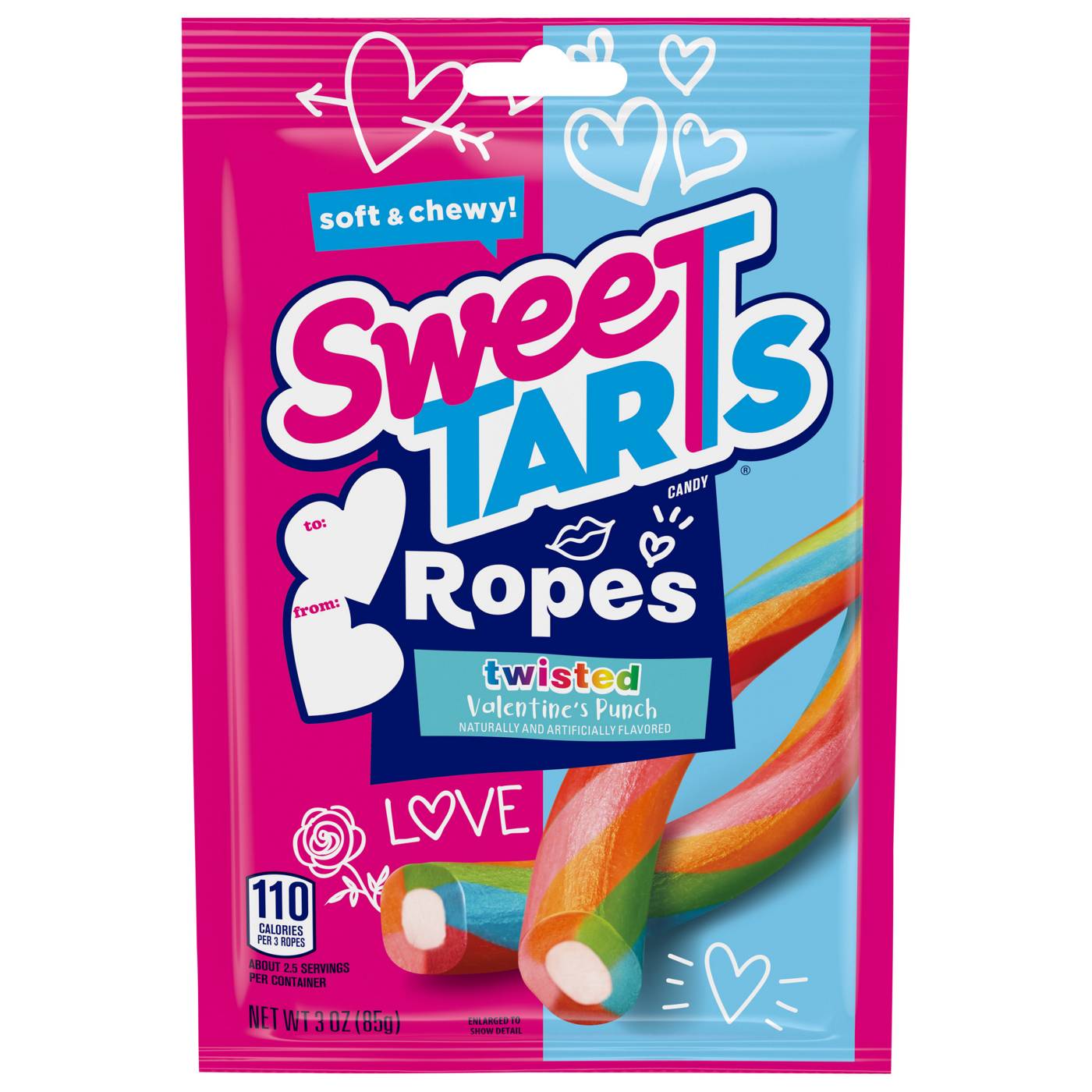 SweeTARTS Twisted Valentine's Punch Rope Candy Shop Candy at HEB
