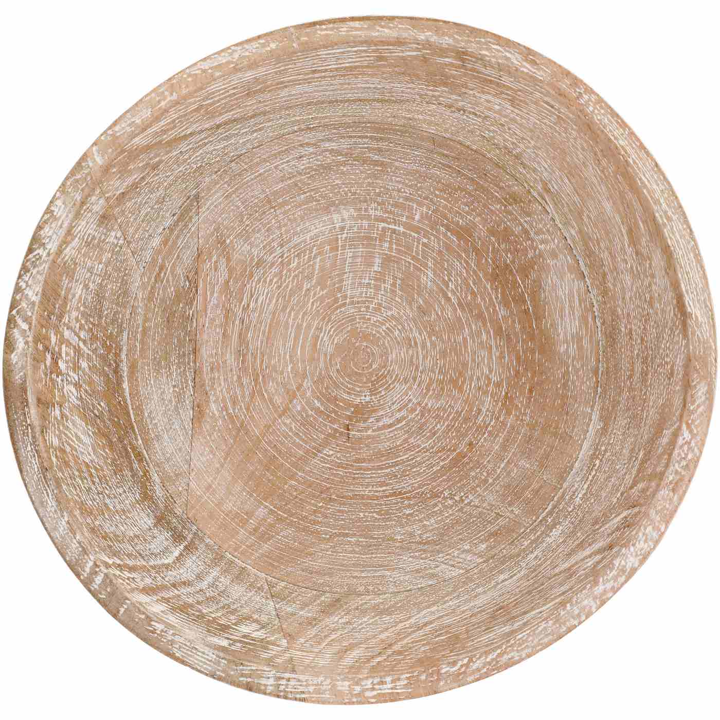 Haven + Key White Wooden Bowl; image 2 of 2