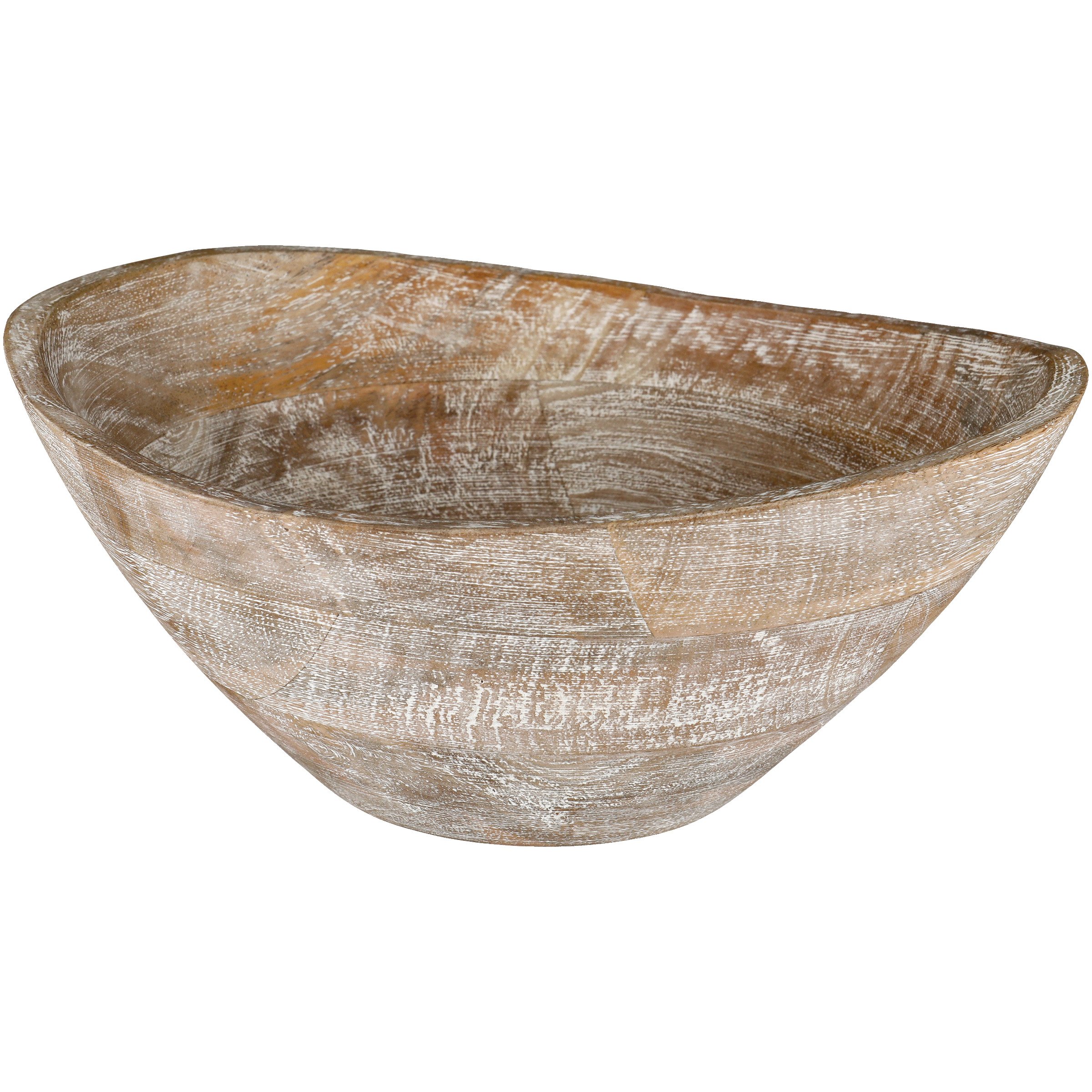 Haven + Key White Wooden Bowl Shop Seasonal Decor at HEB