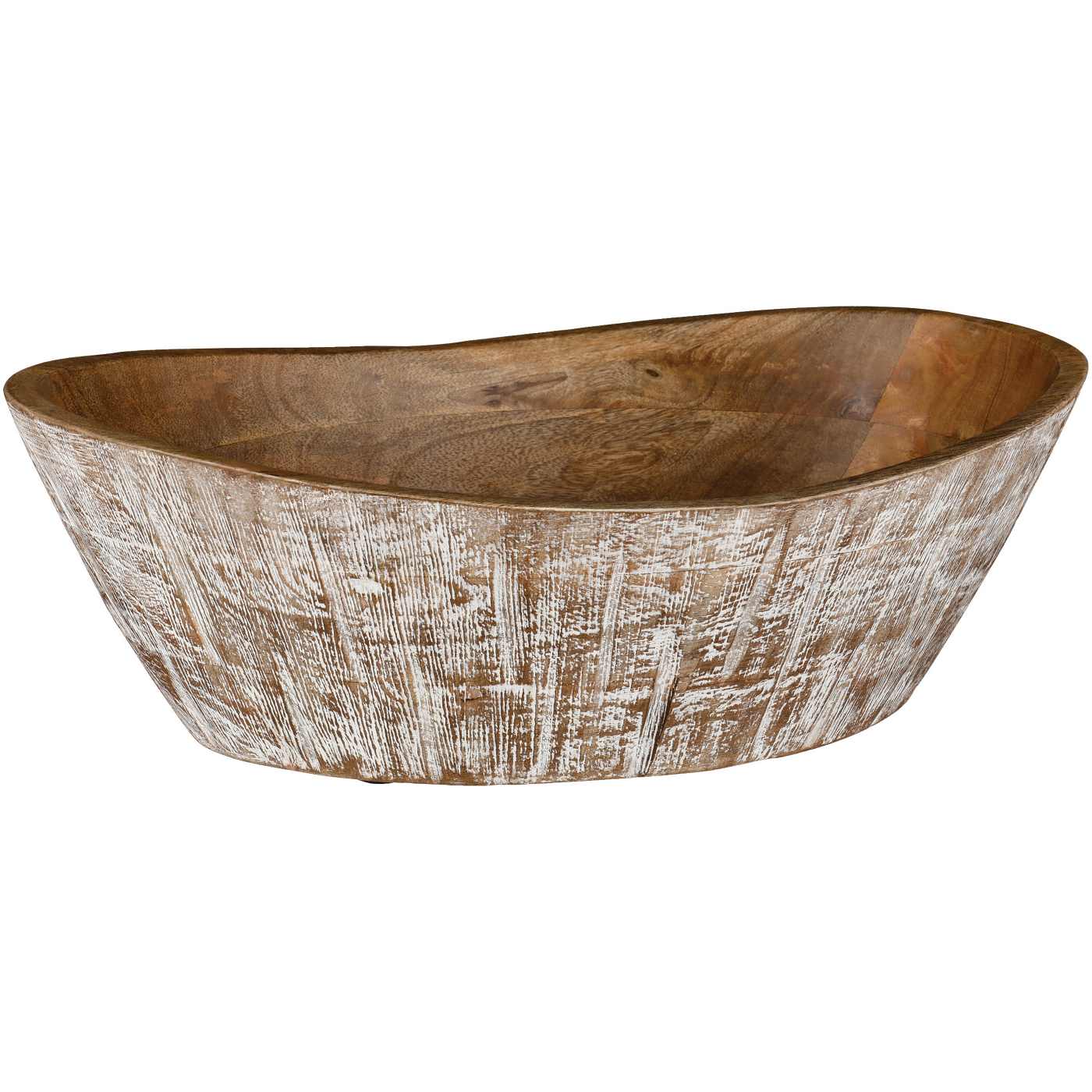 Haven + Key Oval Wooden Bowl; image 1 of 2