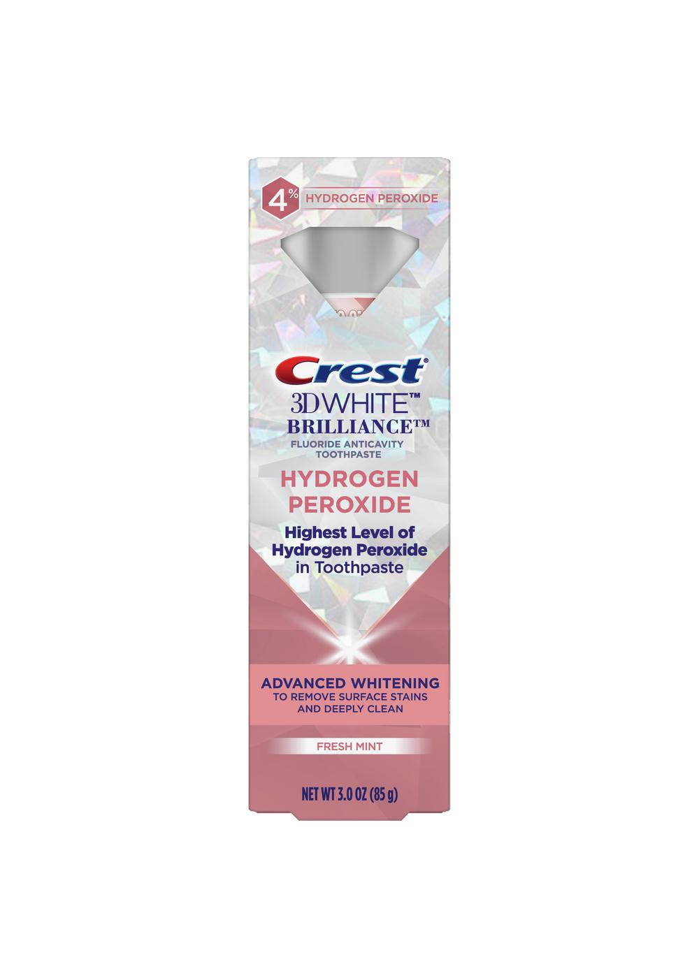 Crest 3D White Brilliance Hydrogen Peroxide Toothpaste Fresh Mint