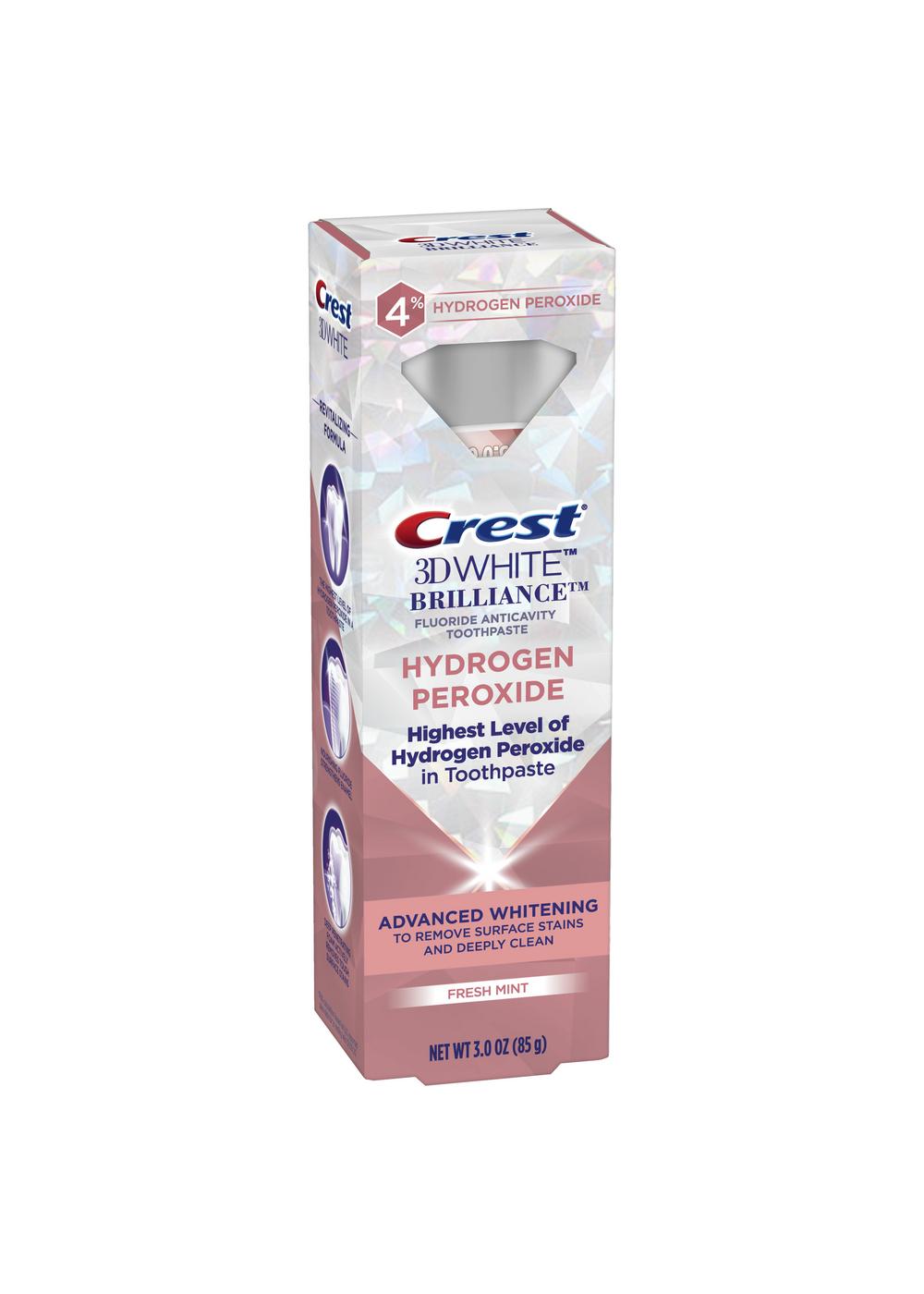 Crest 3D White Brilliance Hydrogen Peroxide Toothpaste - Fresh Mint; image 6 of 7