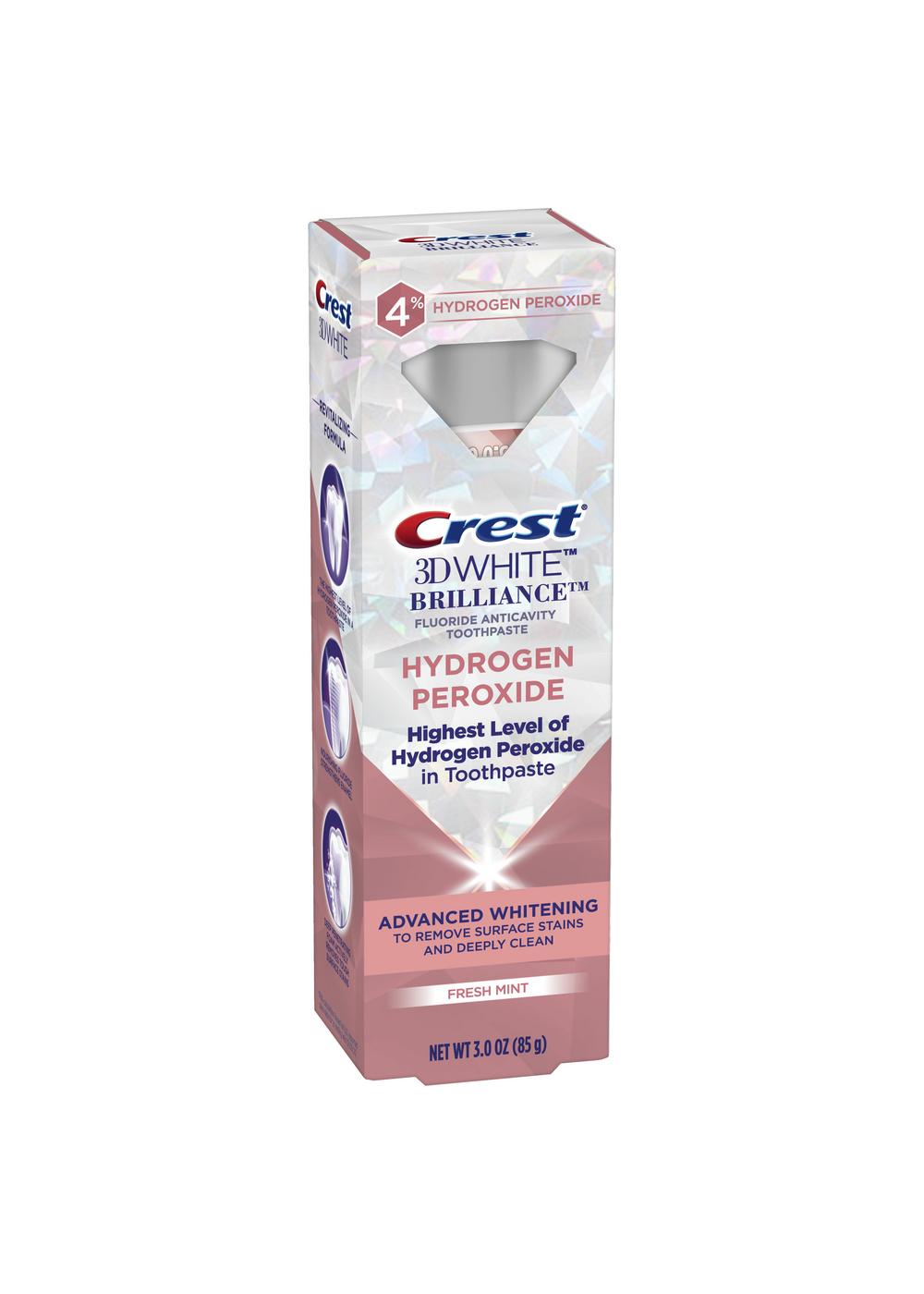 Crest 3D White Brilliance Hydrogen Peroxide Toothpaste Fresh Mint