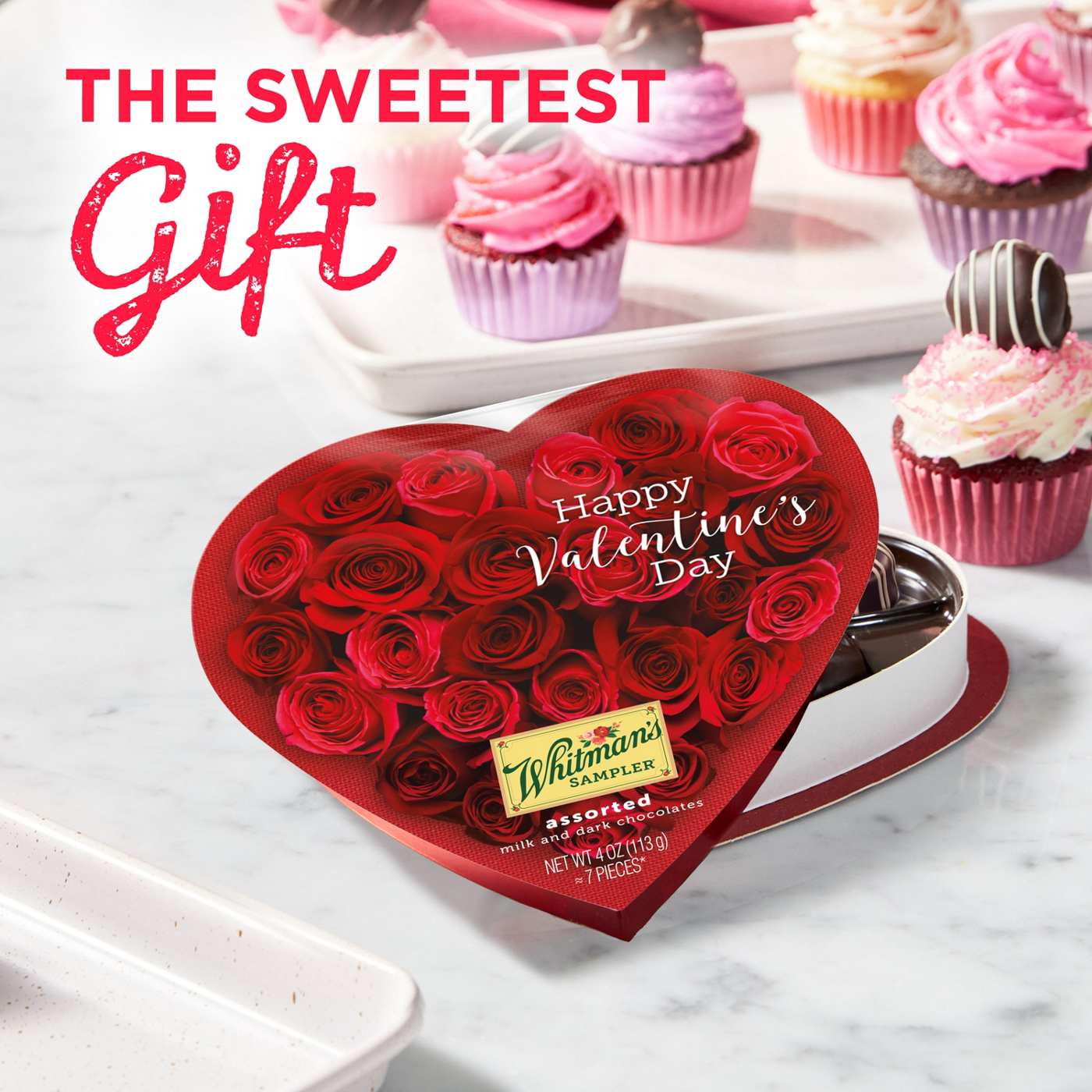 Whitman's Sampler Assorted Chocolates Valentine's Heart Gift Box, 7 pc; image 5 of 7