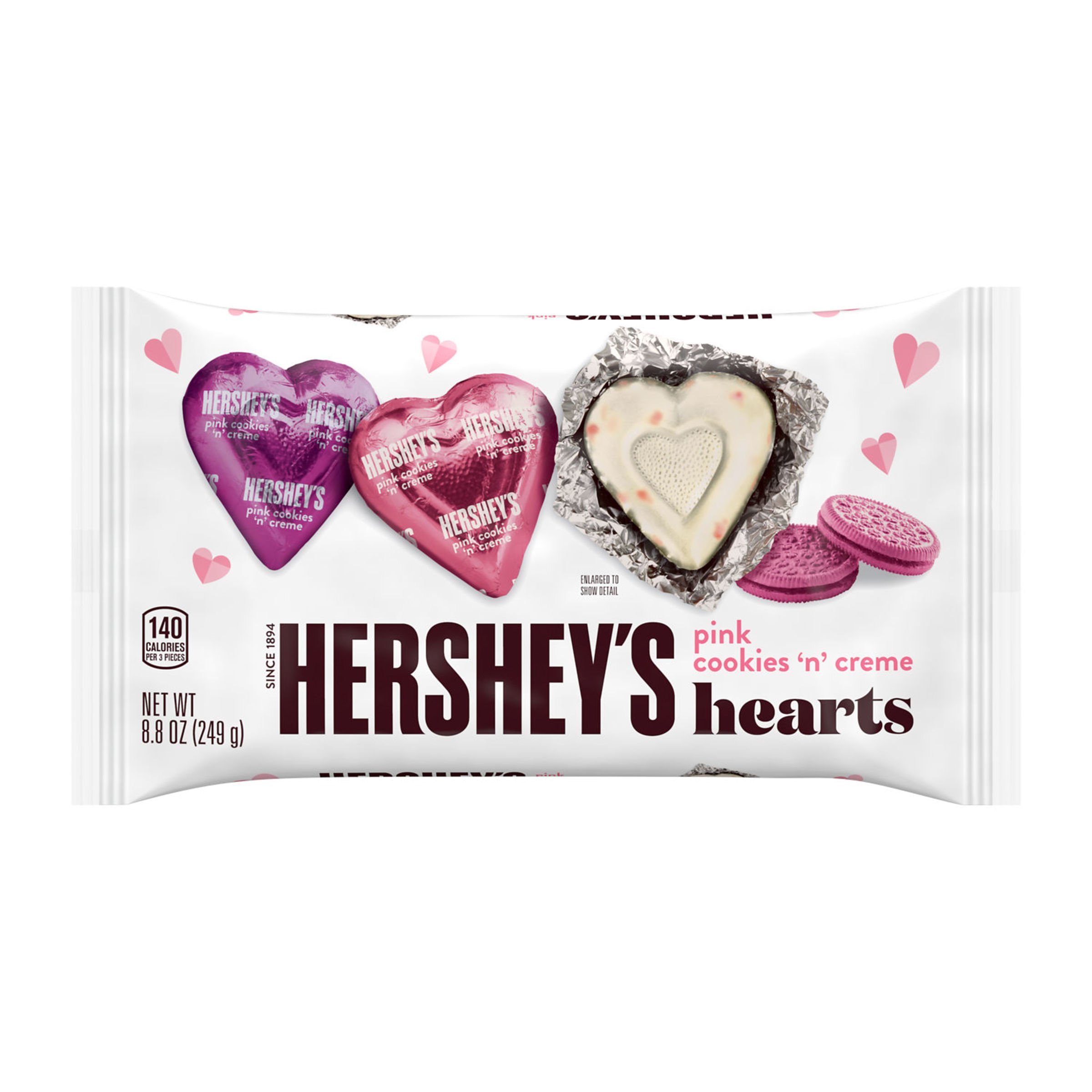 Hershey's Pink Cookies 'n' Creme Hearts Valentine's Candy - Shop Candy ...