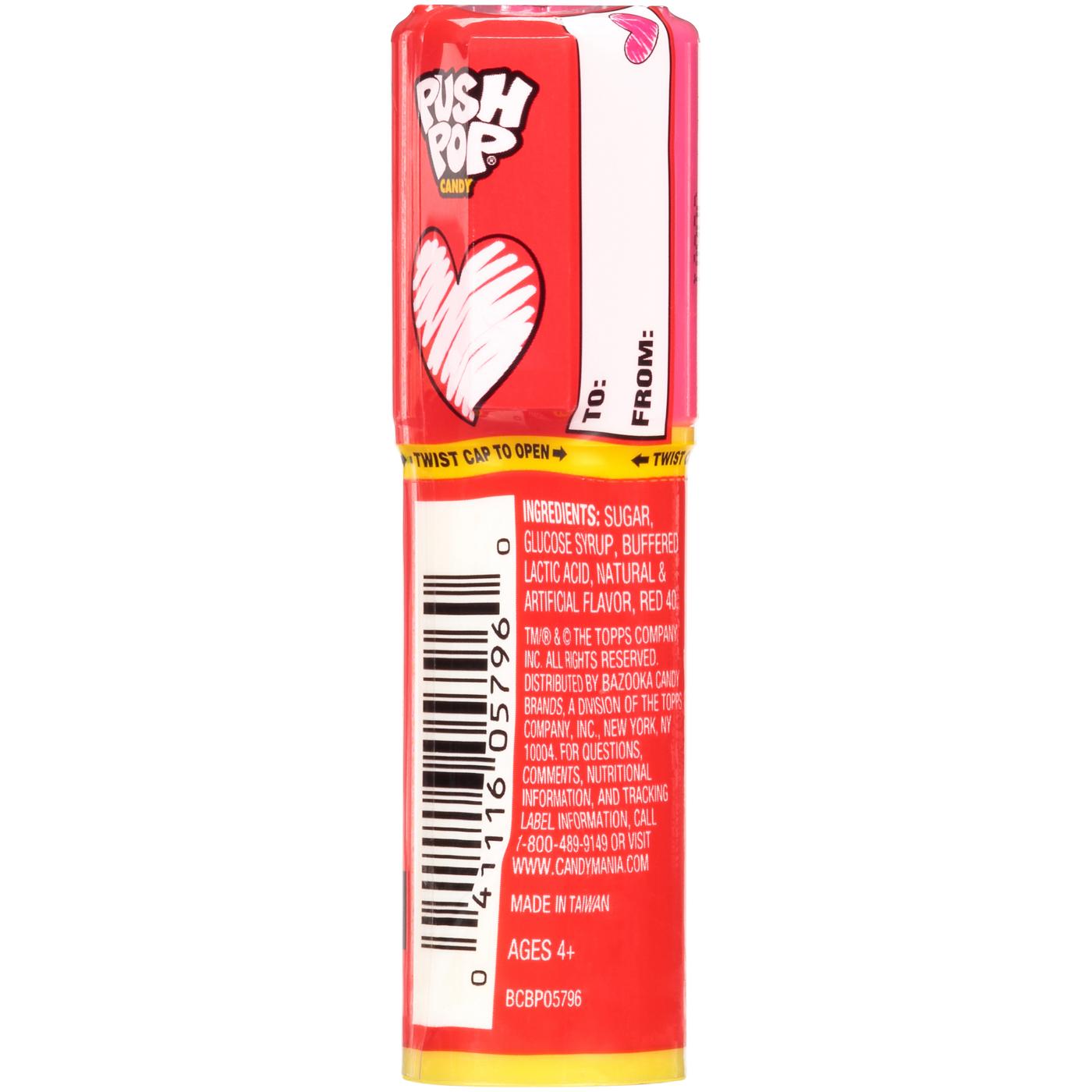 Push Pop Assorted Flavor Valentine Candy; image 3 of 3