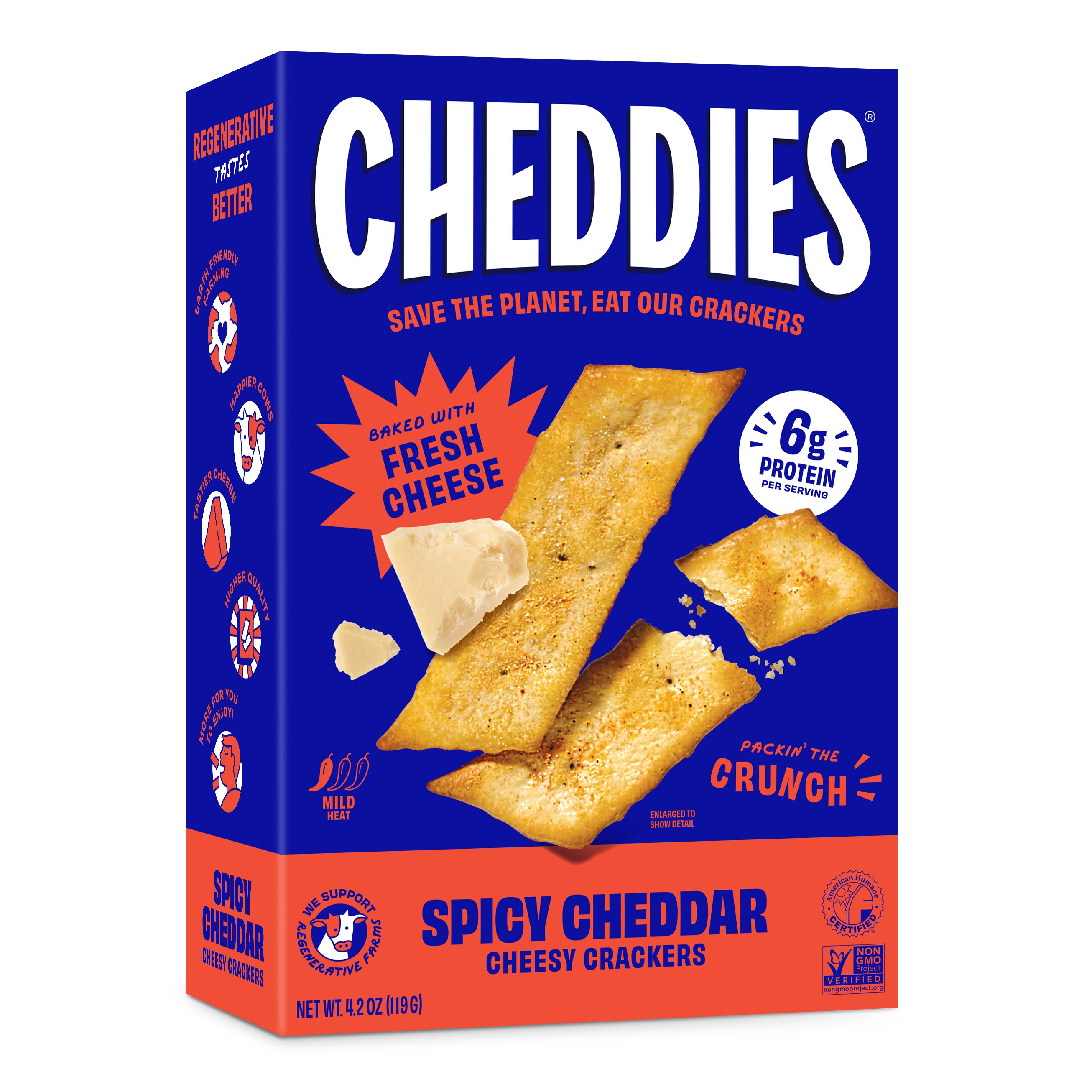 Cheddies Cheese Crackers Spicy Cheddar Shop Crackers & breadsticks