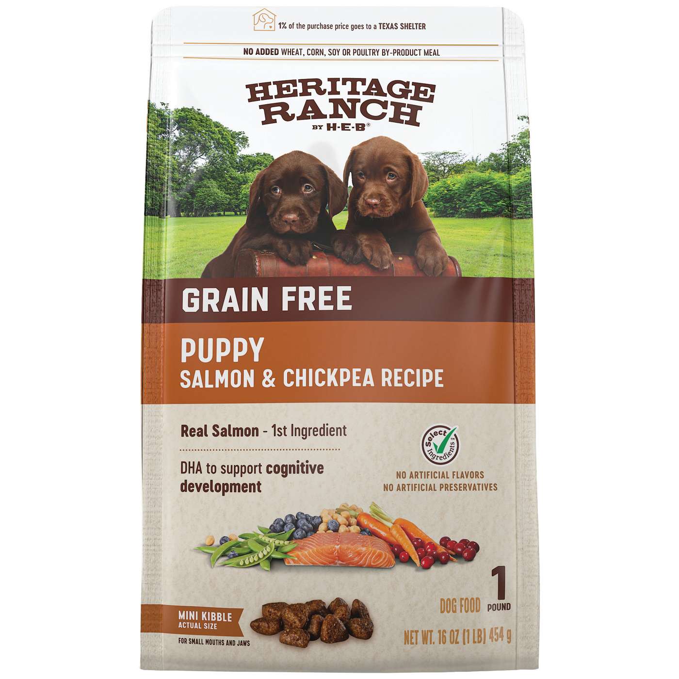 Heritage Ranch by H-E-B Puppy Grain-Free Dry Dog Food - Salmon & Chickpea; image 1 of 2