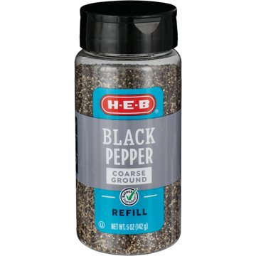 H-E-B Coarse Ground Black Pepper Refill, 5 oz