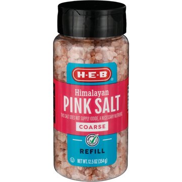 H-E-B Coarse Himalayan Pink Salt Refill, 12.5 oz