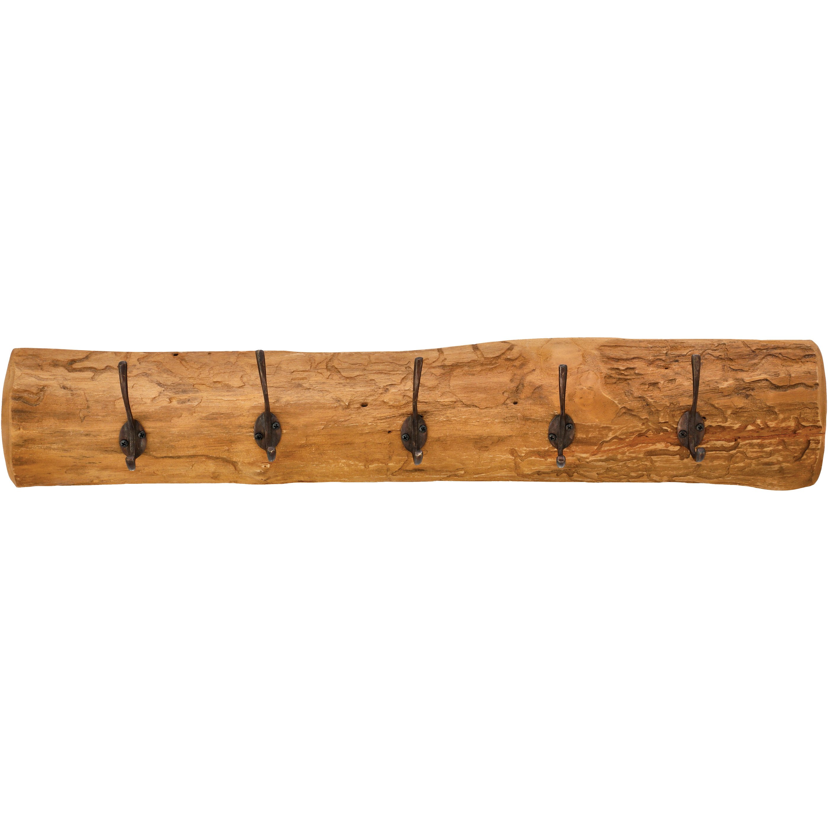 Haven + Key 5 Metal Hook Organic Wood Wall Hanger Natural Shop