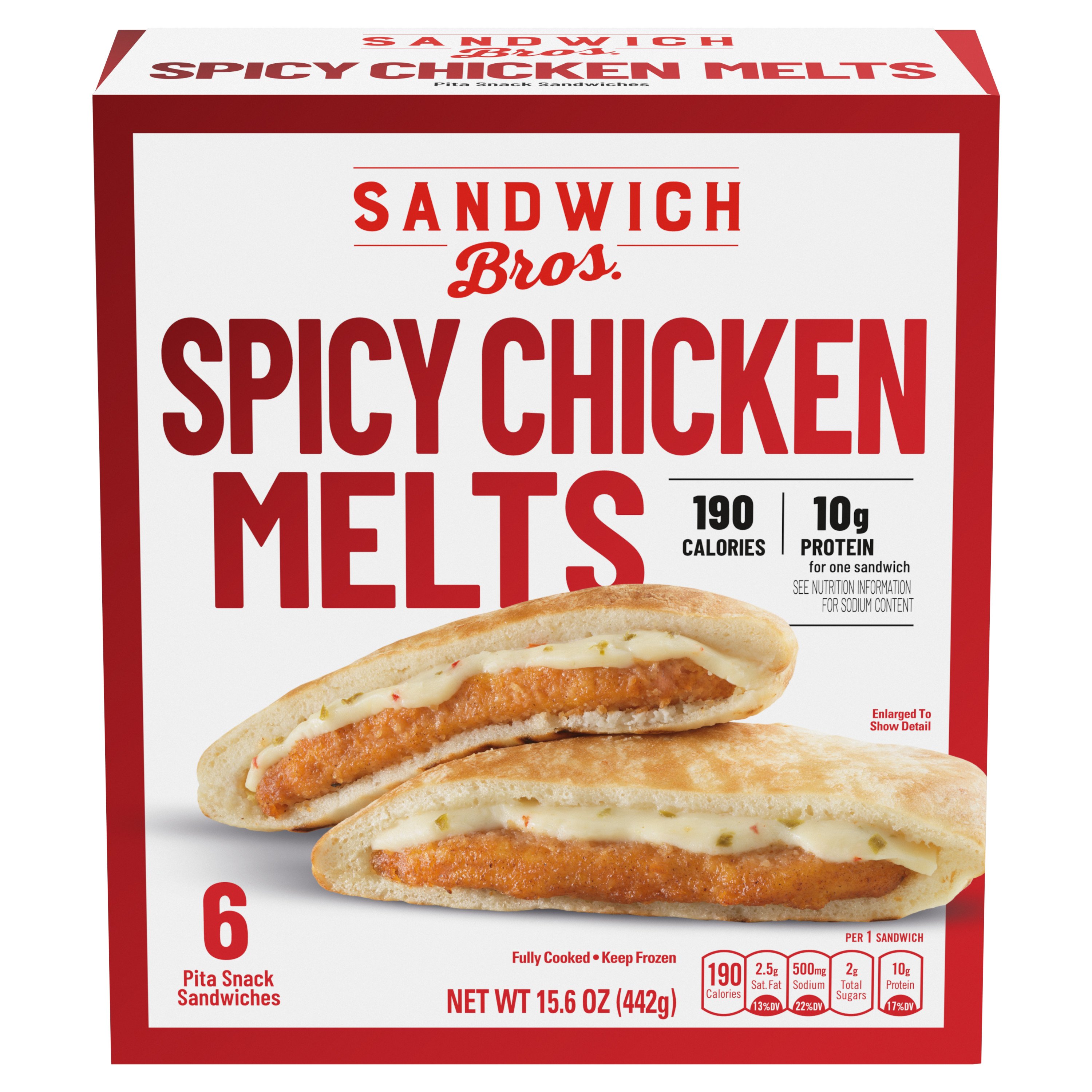 Sandwich Bros. Spicy Chicken Melts Frozen Sandwiches - Shop Sandwiches ...