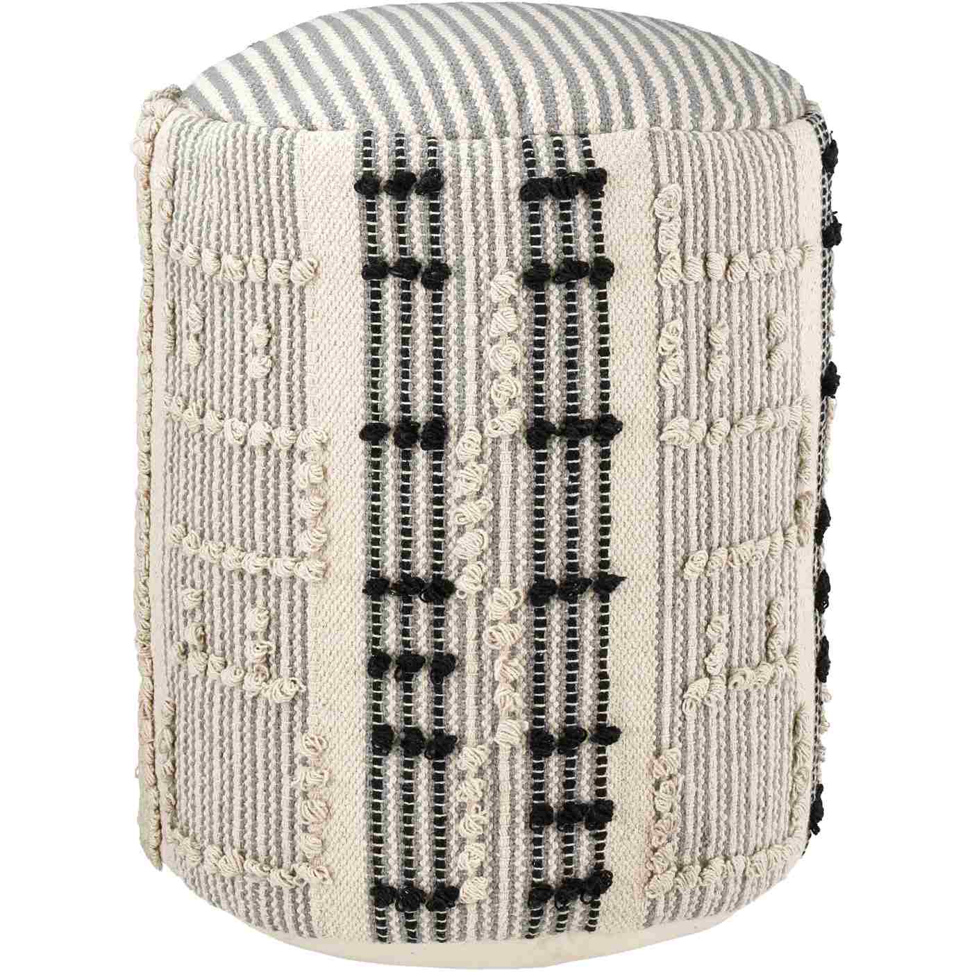 Haven + Key Textured Pouf – Gray; image 1 of 2