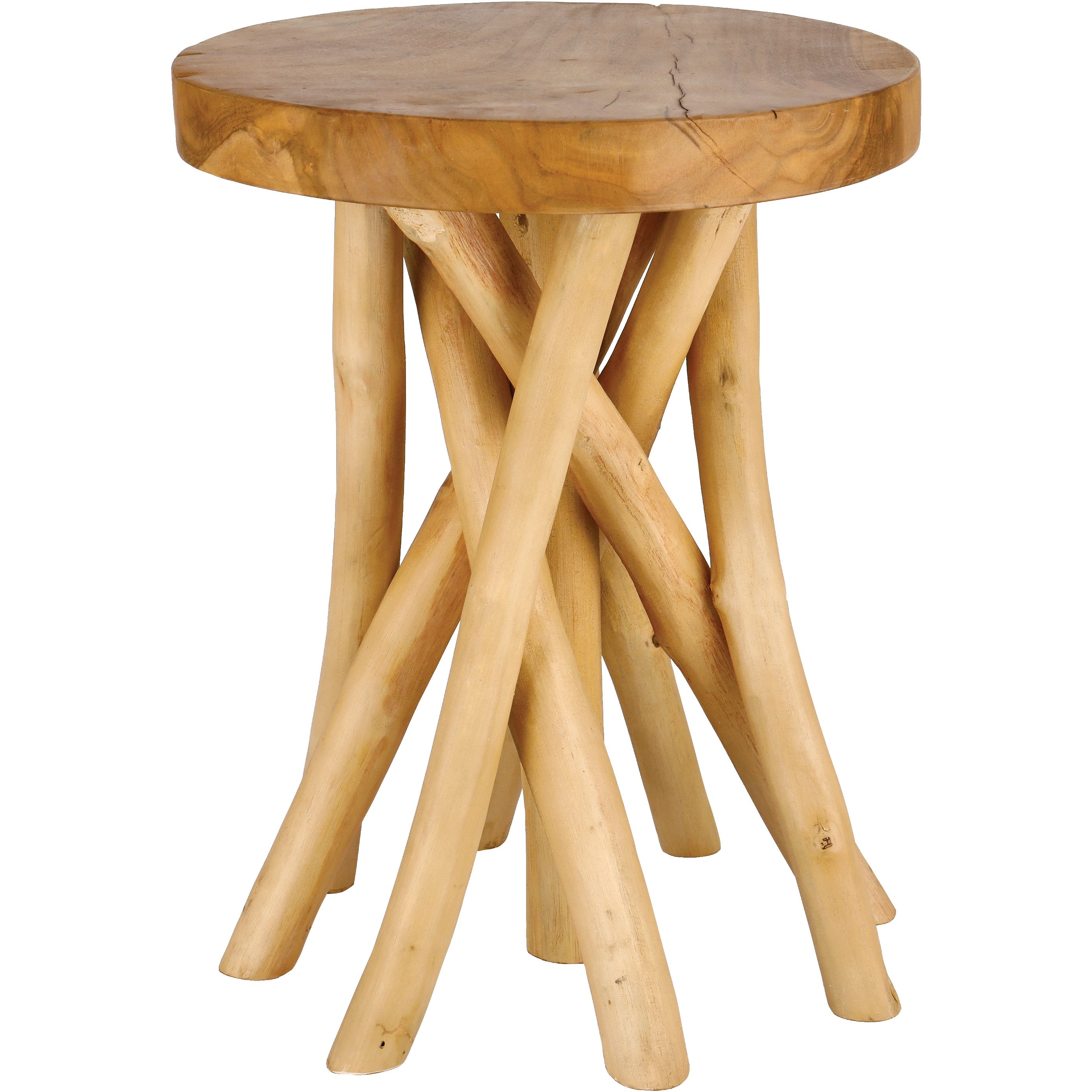 Texas Proud 9-Leg Teak Wood Stool - Shop Seasonal decor at H-E-B