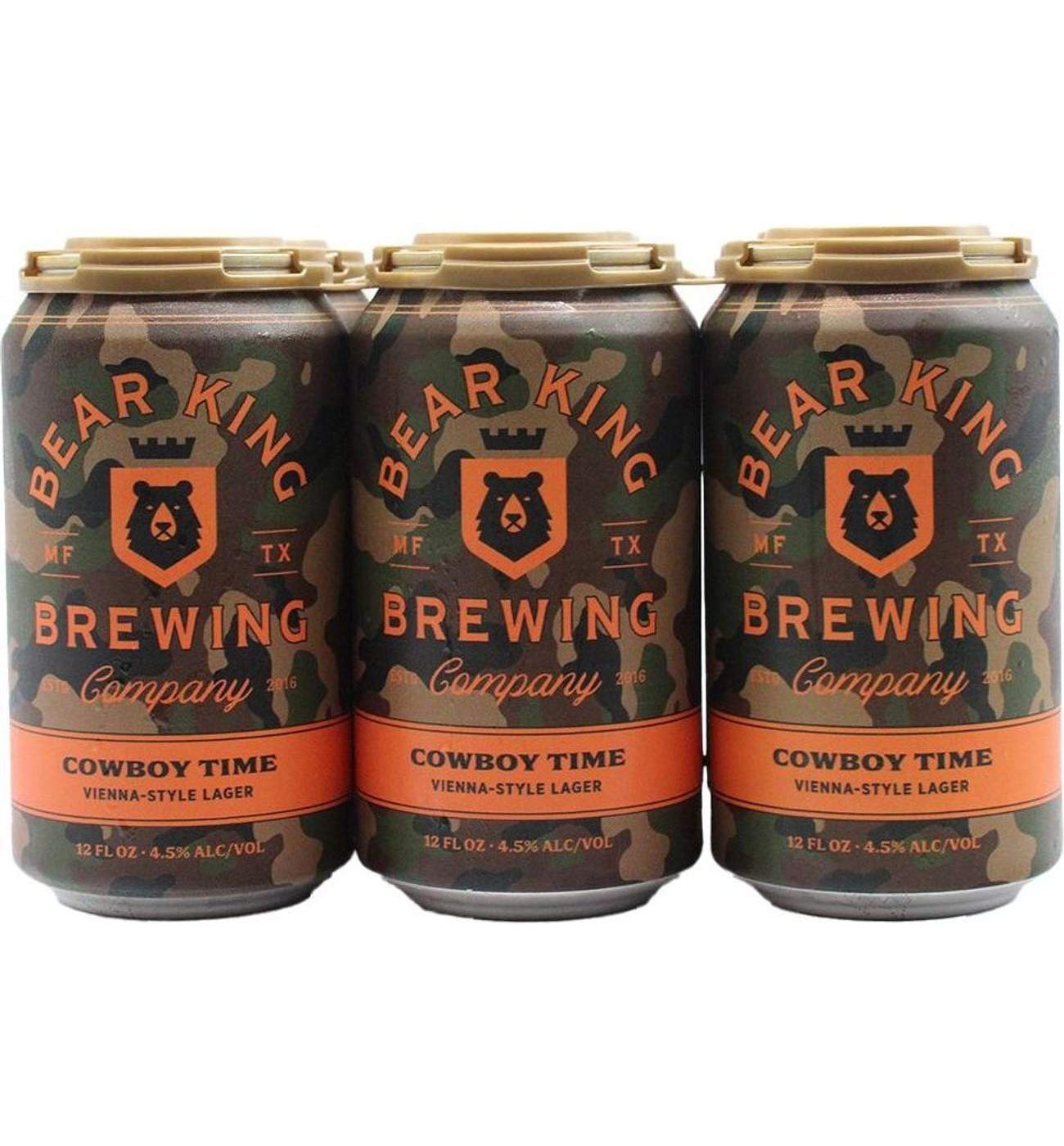 Bear King Brewing Cowboy Time Vienna Style Lager 6 pk Cans - Shop Beer ...