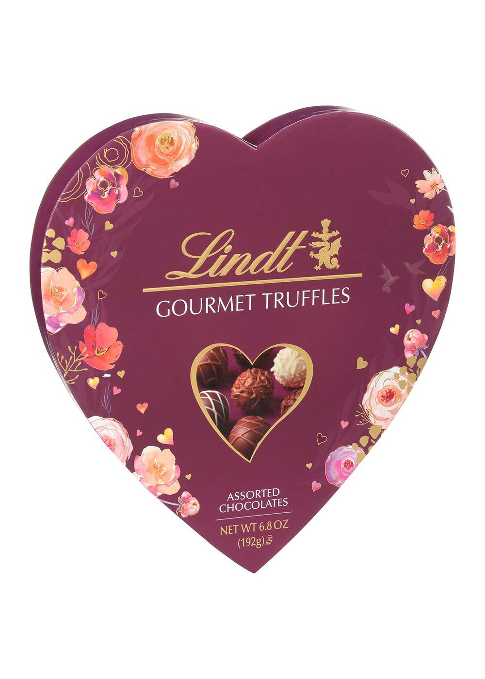 Lindt Assorted Gourmet Chocolate Truffles Valentine's Heart Gift Box