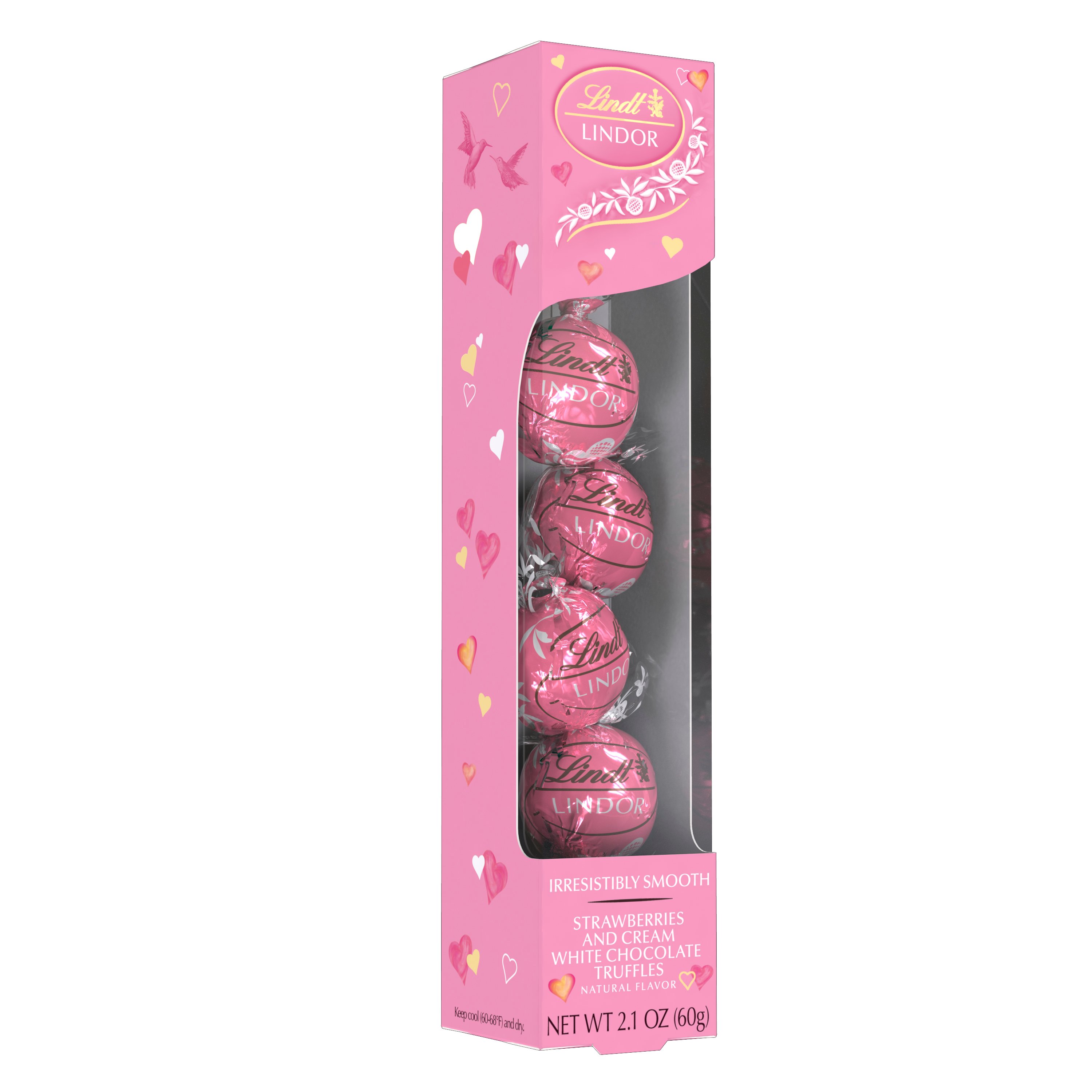 Lindt Lindor Strawberries And Cream Truffles Valentines T Box Shop Candy At H E B 4326