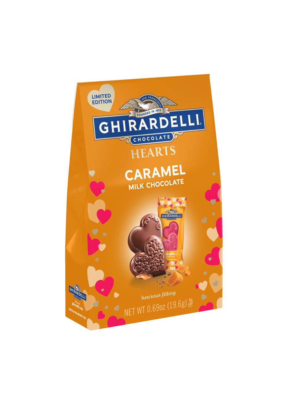 Ghirardelli Caramel Milk Chocolate Hearts Valentine's Candy, 2 pc; image 2 of 3