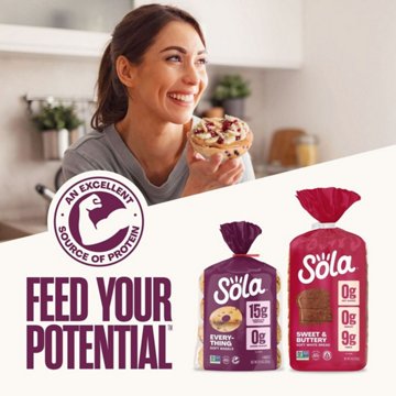 Sola 15g Protein Everything Bagels